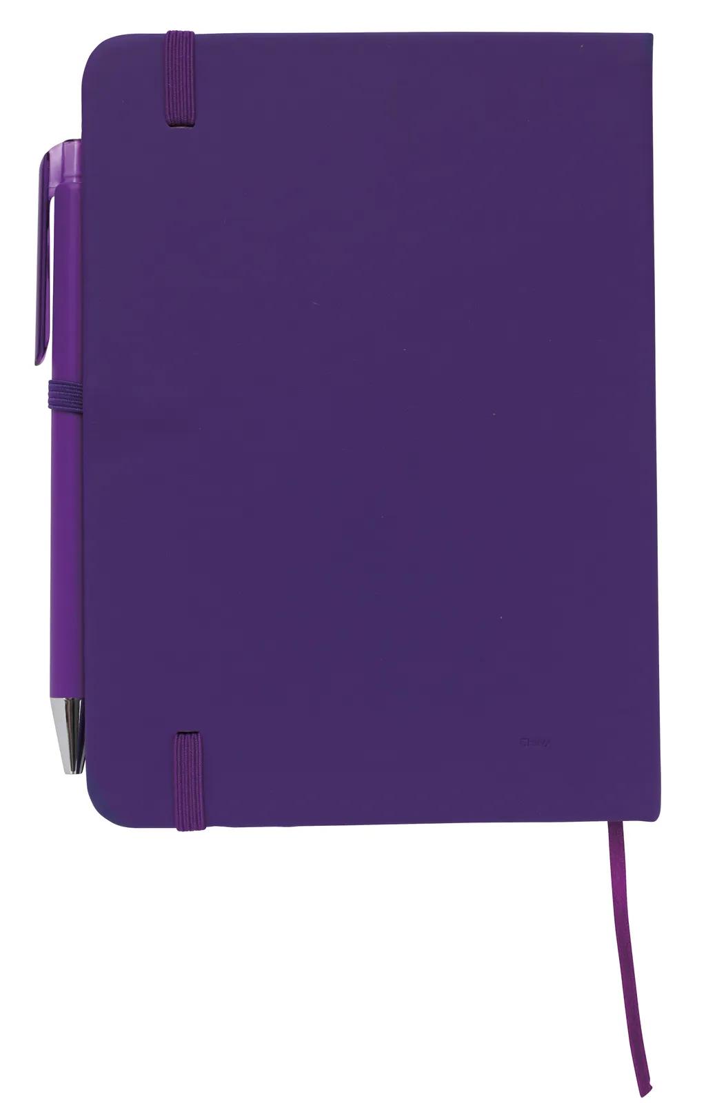 Notebook with Pen Leatherette Cover Elastic Band - 7 x 5 in - product view 16