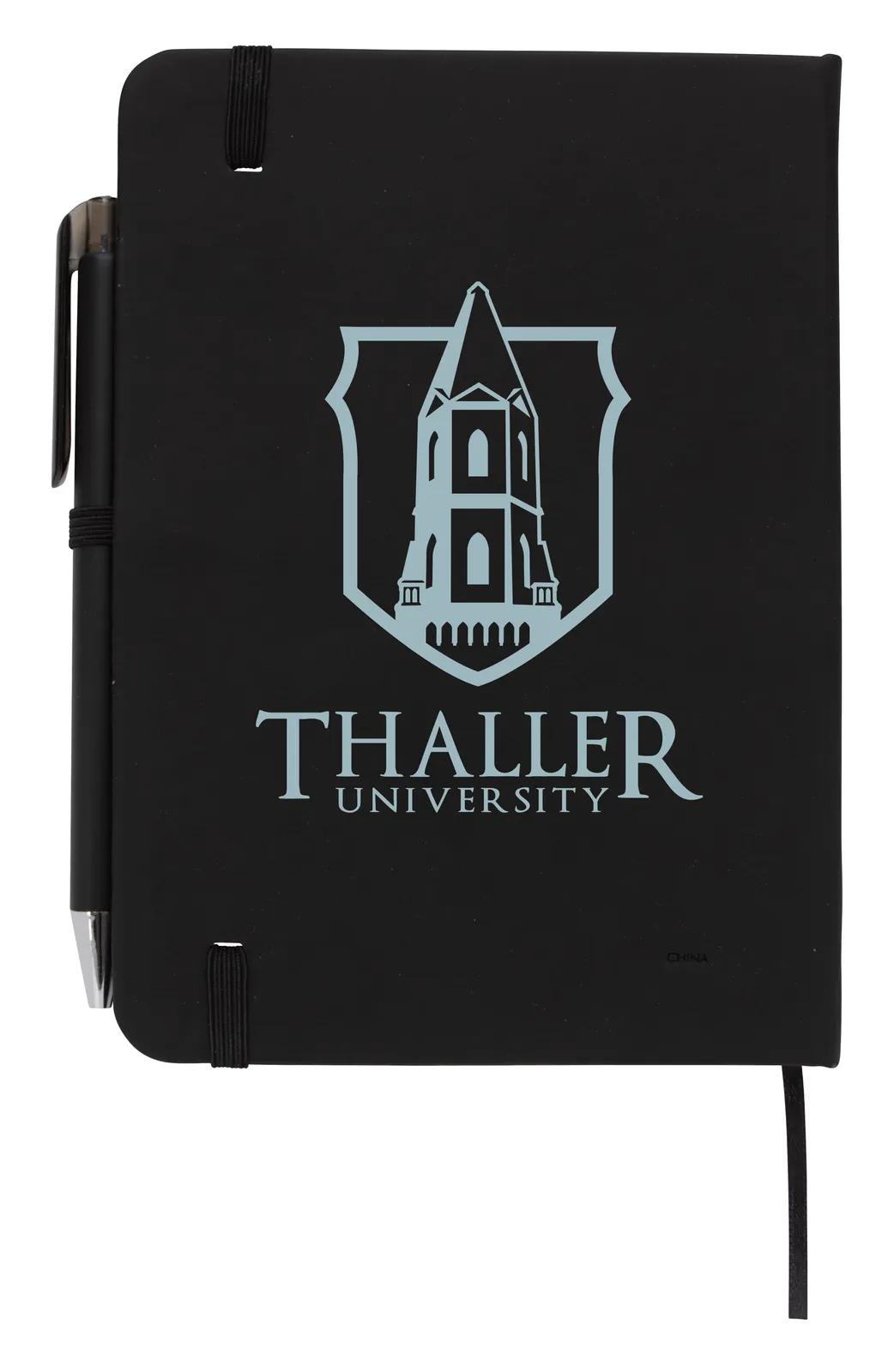 Notebook with Pen Leatherette Cover Elastic Band - 7 x 5 in - product view 21