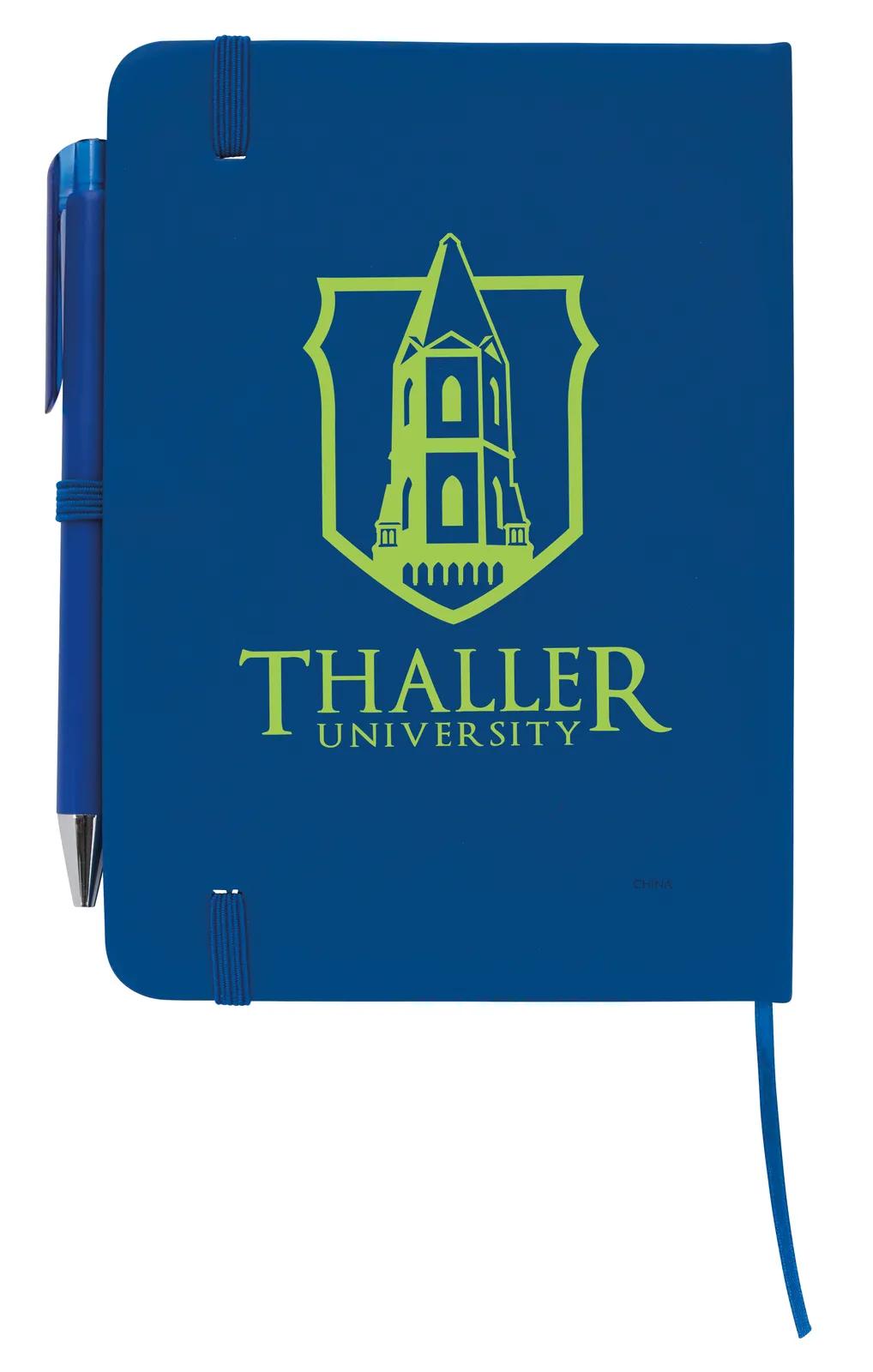 Notebook with Pen Leatherette Cover Elastic Band - 7 x 5 in - product view 23