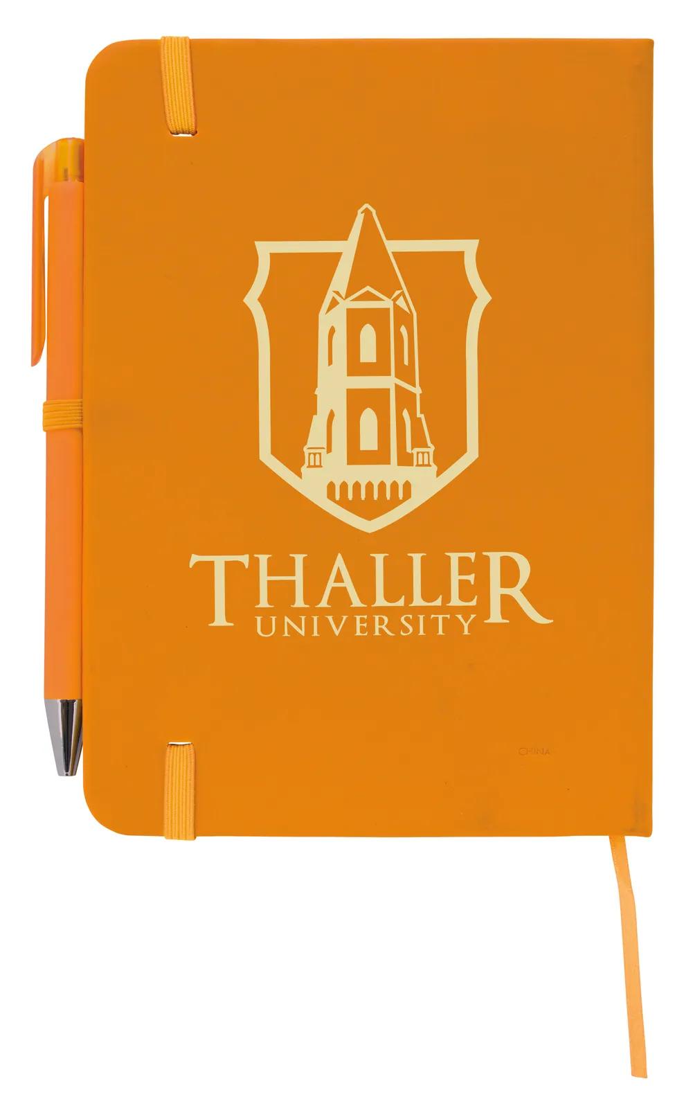 Notebook with Pen Leatherette Cover Elastic Band - 7 x 5 in - product view 33