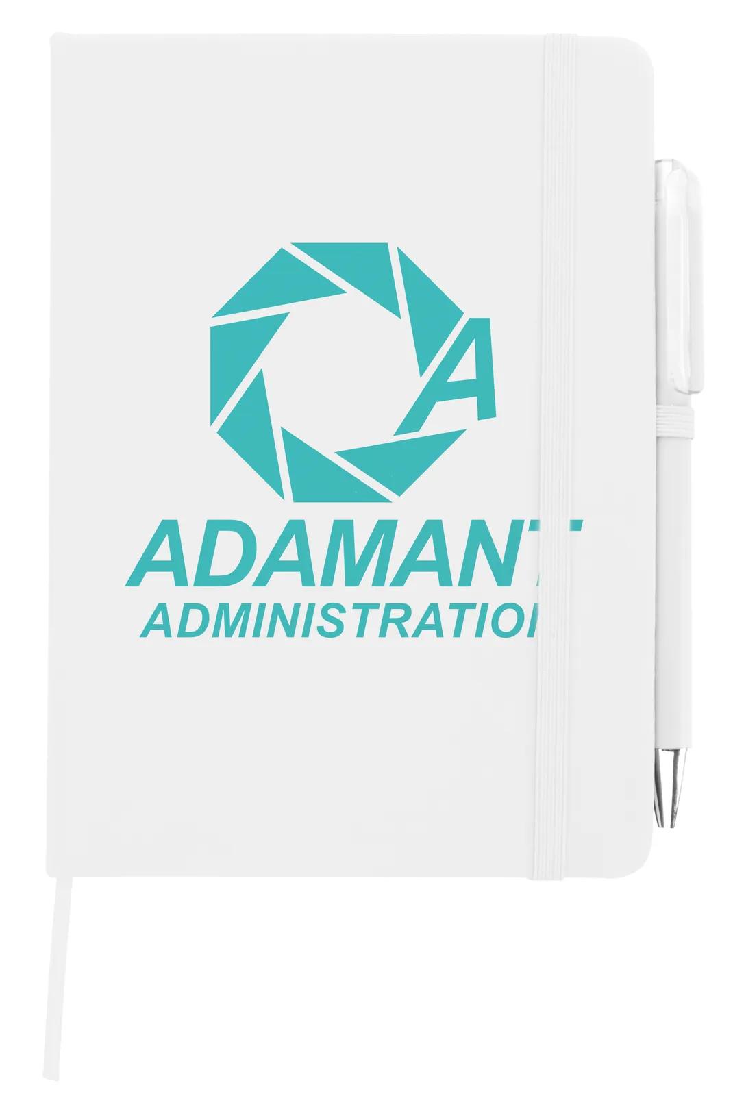 Notebook with Pen Leatherette Cover Elastic Band - 7 x 5 in - product view 44