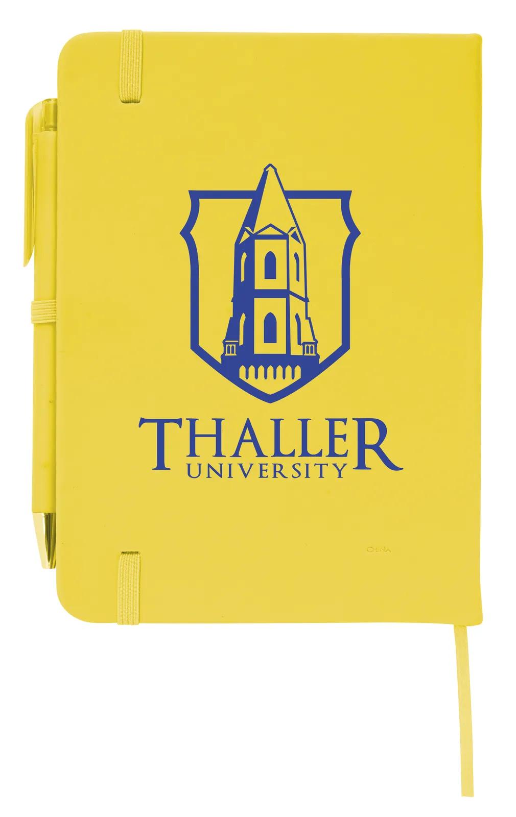 Notebook with Pen Leatherette Cover Elastic Band - 7 x 5 in - product view 49