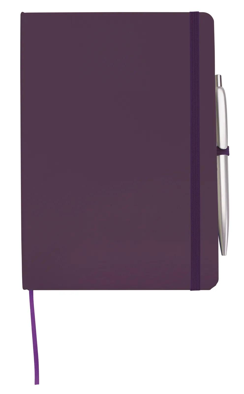 Journal with Pen Leatherette Cover Expandable Pocket - 8.25 x 5.5 in - product view 7
