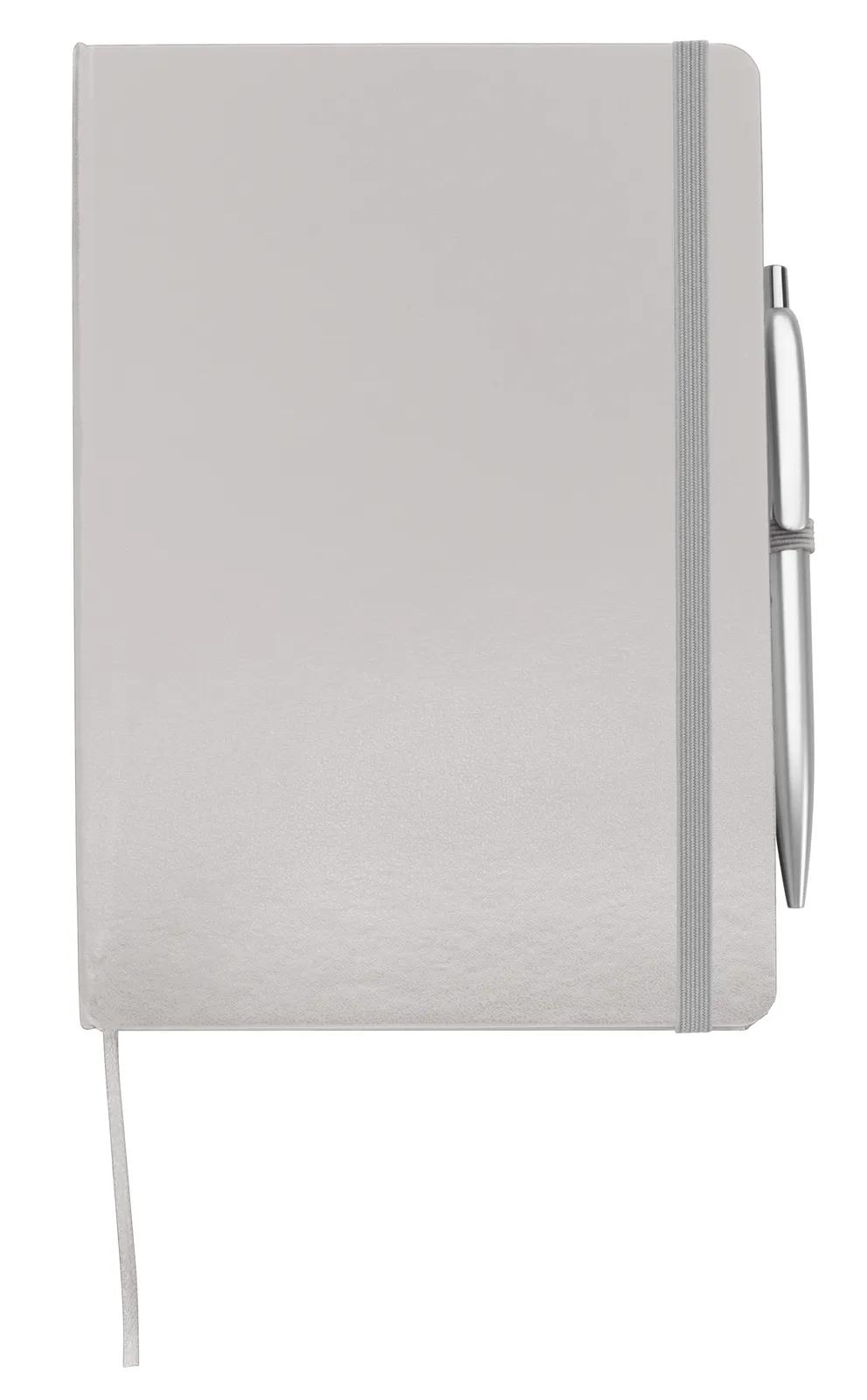 Journal with Pen Leatherette Cover Expandable Pocket - 8.25 x 5.5 in - product view 9