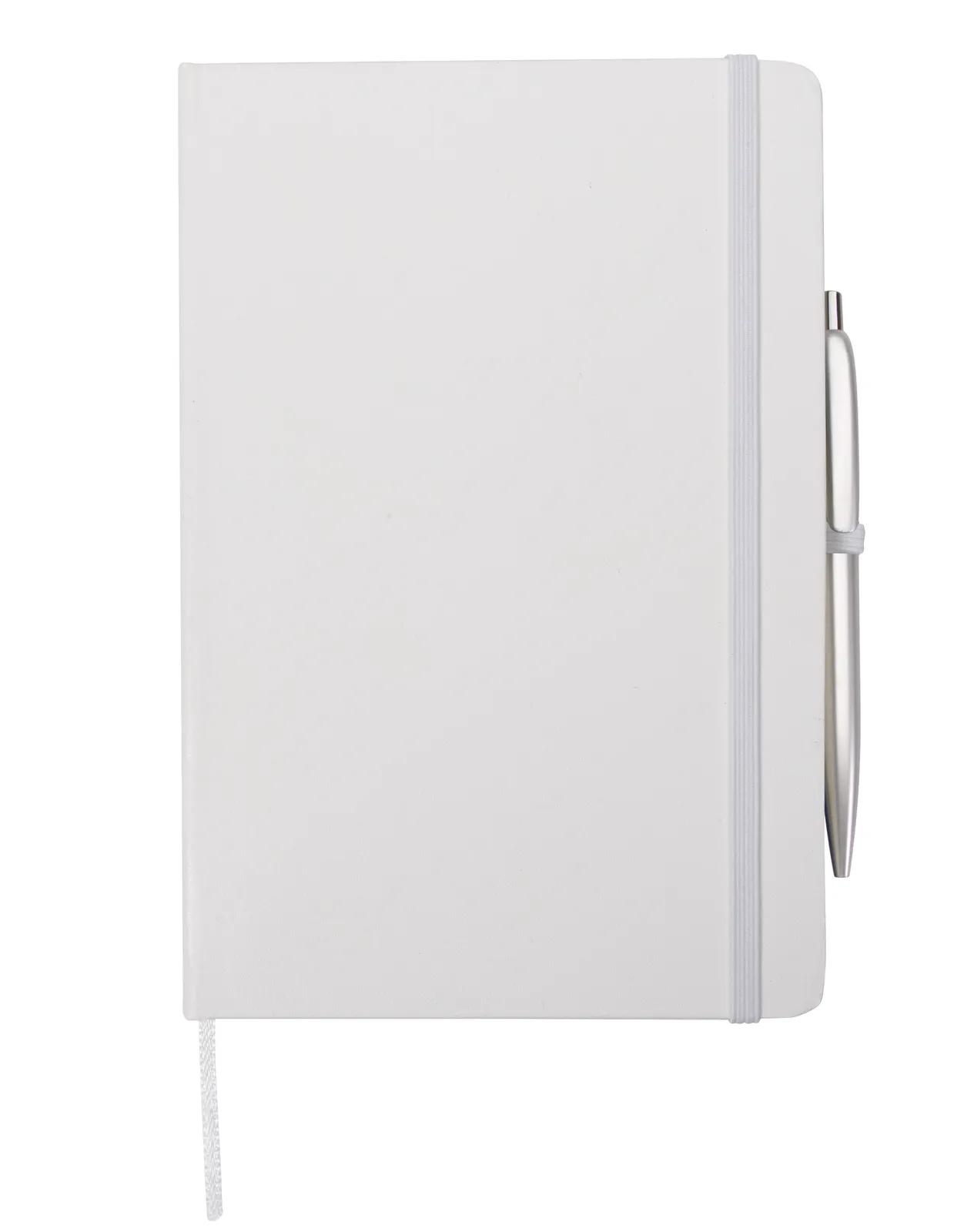 Journal with Pen Leatherette Cover Expandable Pocket - 8.25 x 5.5 in - product view 11