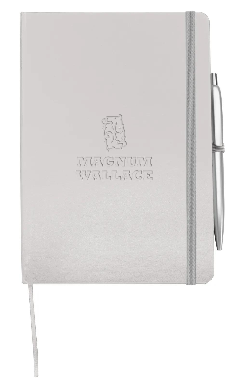 Journal with Pen Leatherette Cover Expandable Pocket - 8.25 x 5.5 in - product view 20