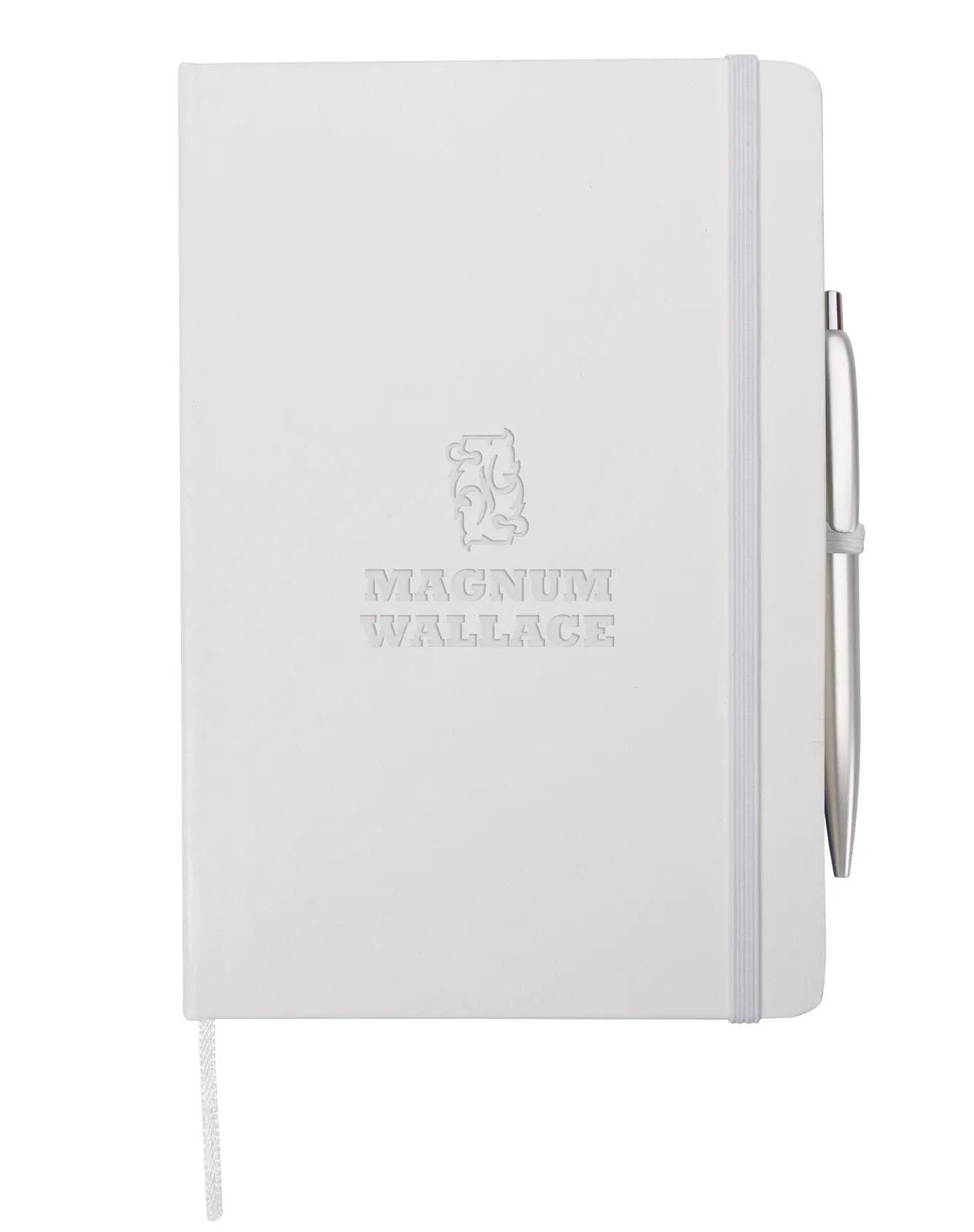 Journal with Pen Leatherette Cover Expandable Pocket - 8.25 x 5.5 in - product view 22