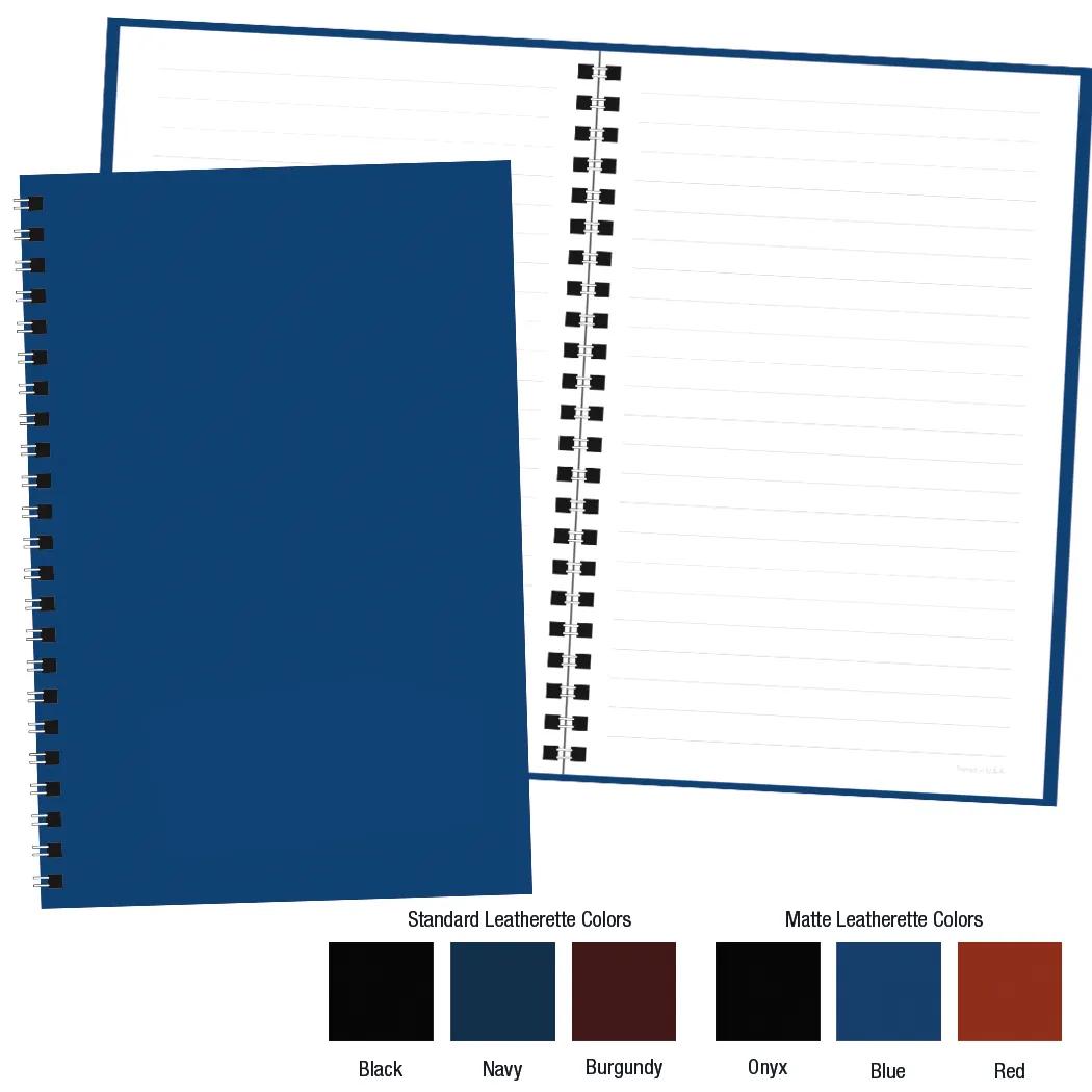Spiral Notebook Leatherette Cover 50 Sheets - 9 x 6 in - product view 2