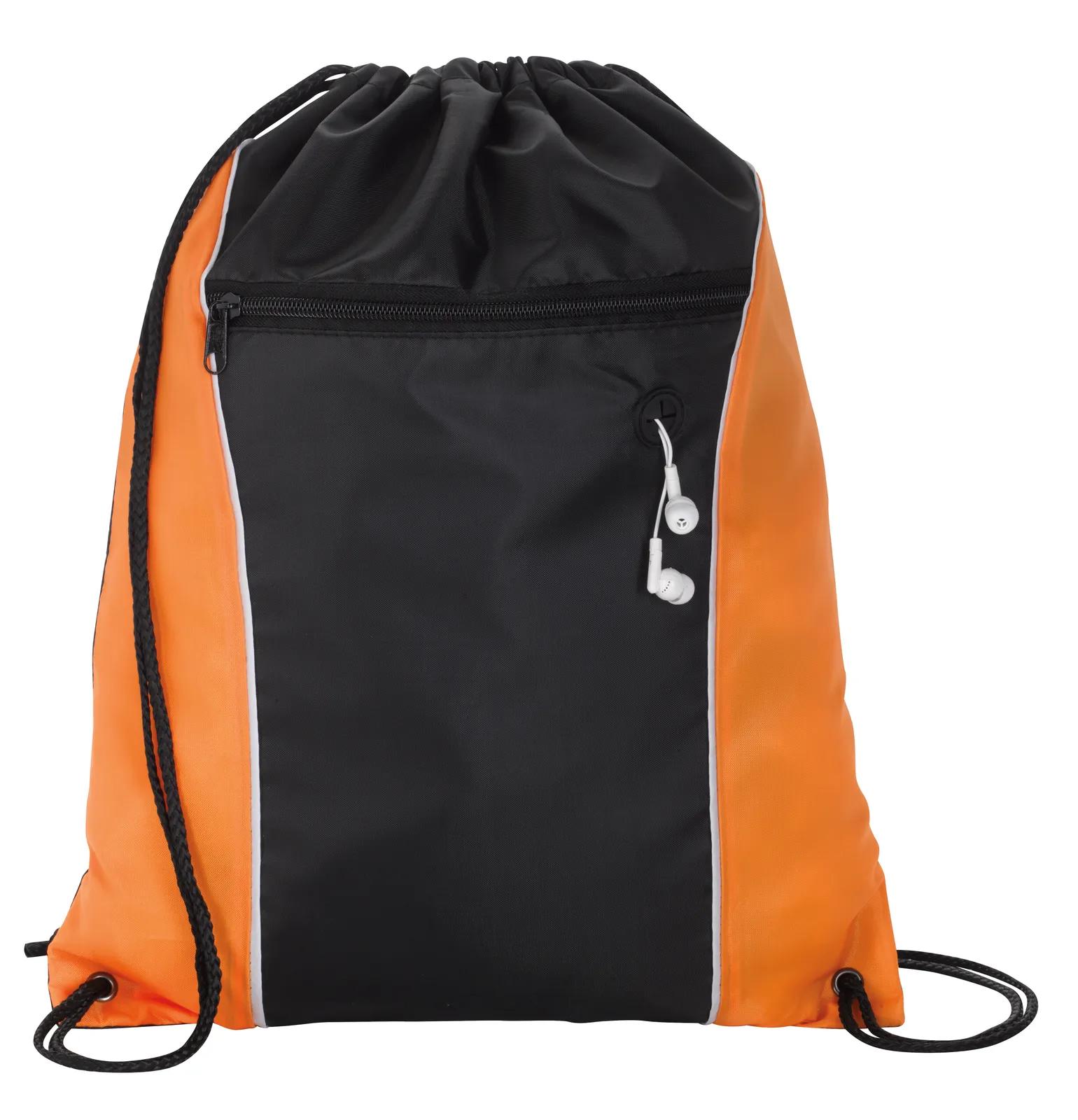 Drawstring Backpack Two-Tone White Accents - 17.5 x 14 in - product view 4