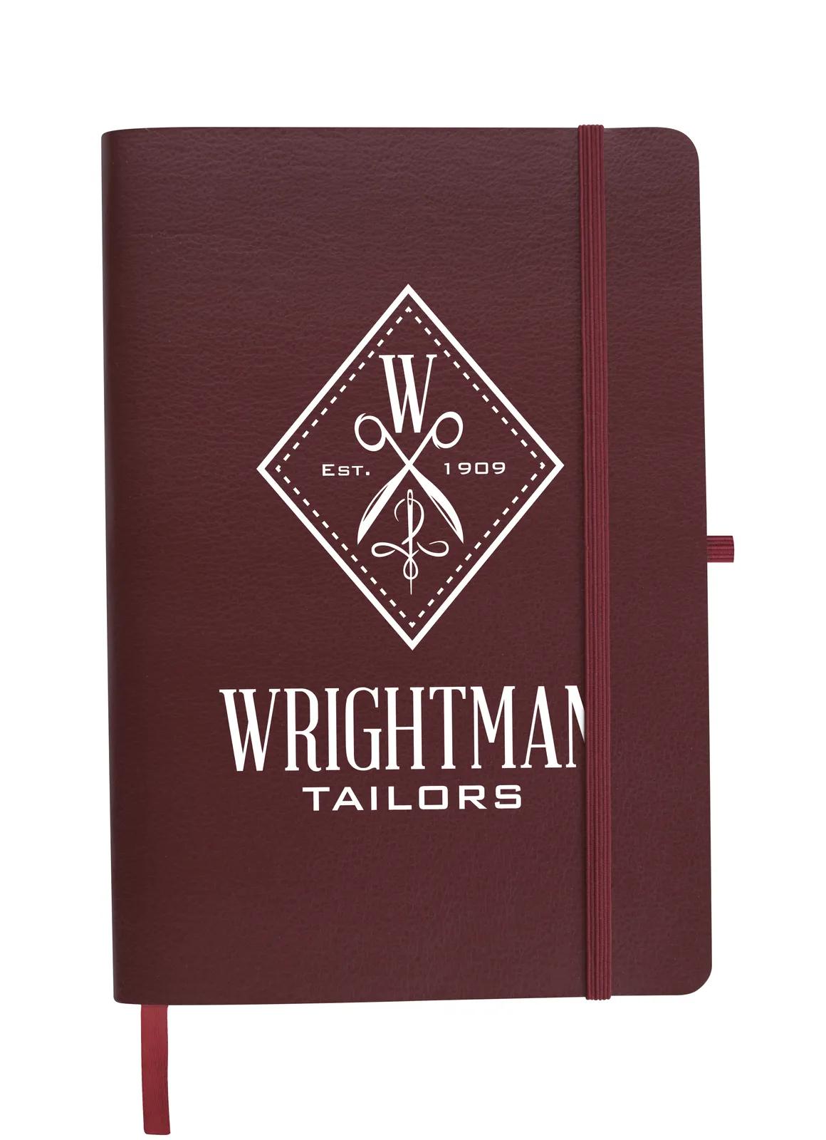 Journal Textured Leatherette Cover Elastic Band - 8.25 x 5.75 in - product view 6