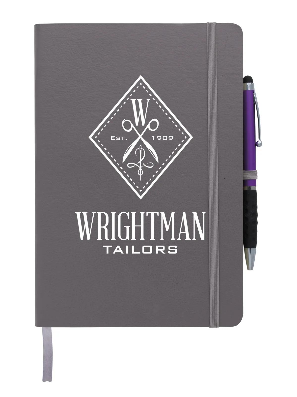 Journal Textured Leatherette Cover Elastic Band - 8.25 x 5.75 in - product view 7