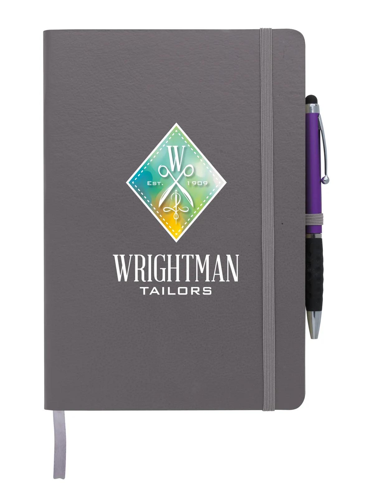 Journal Textured Leatherette Cover Elastic Band - 8.25 x 5.75 in - product view 8