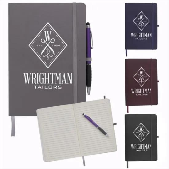 Journal Textured Leatherette Cover Elastic Band - 8.25 x 5.75 in