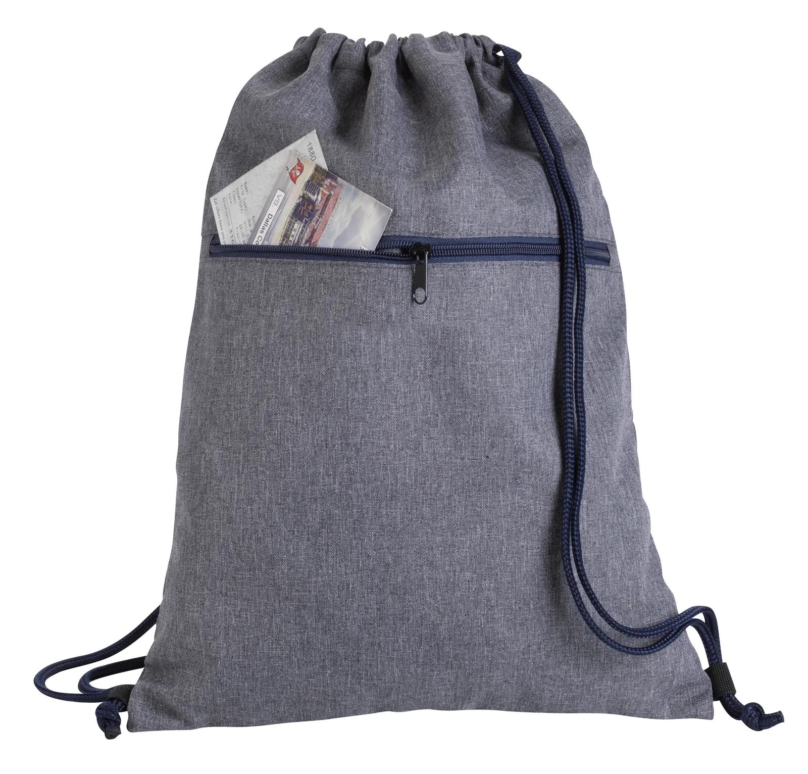 Drawstring Backpack Two-Tone 300D Polyester - 17.5 x 13.375 in - product view 4