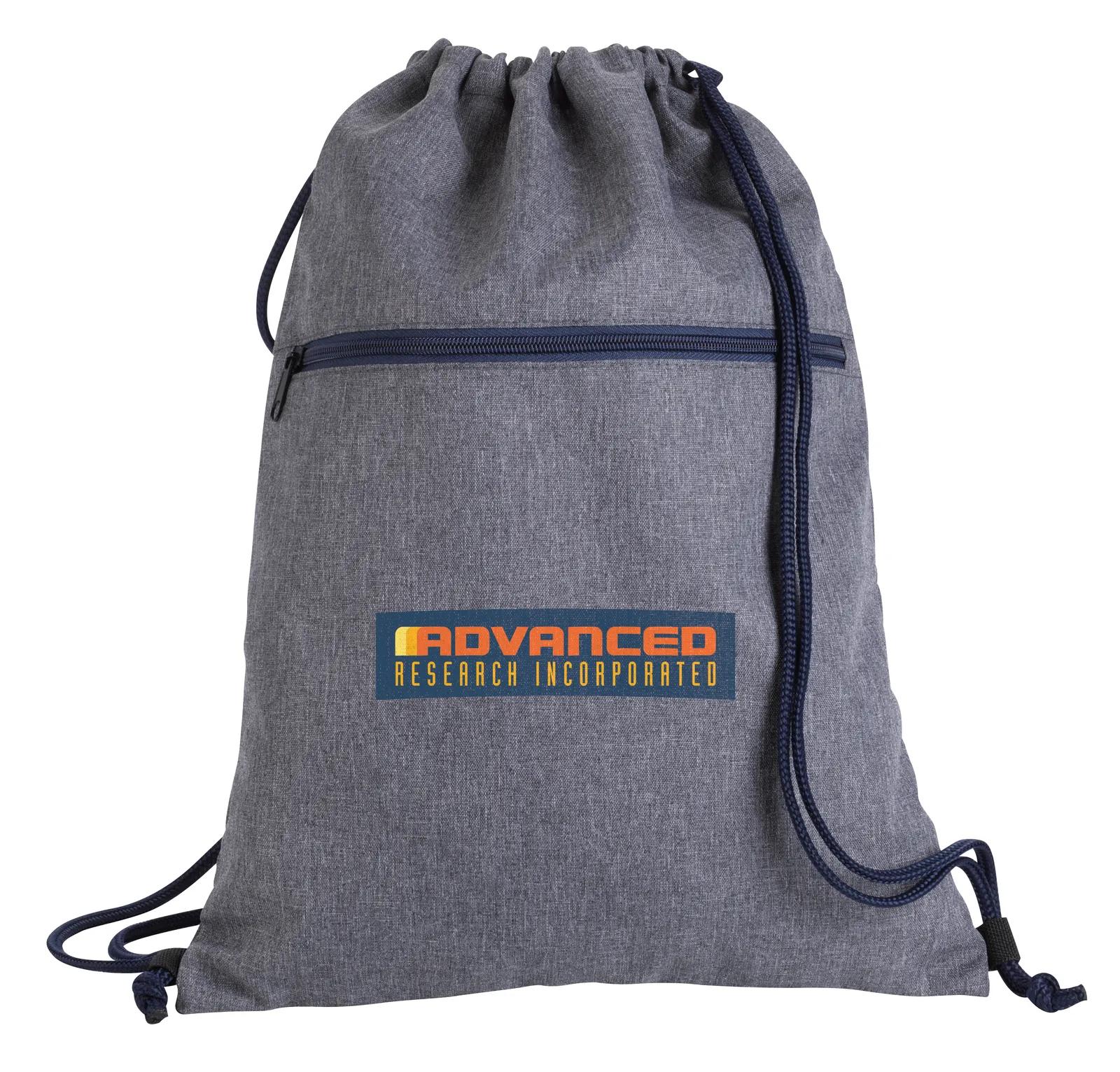 Drawstring Backpack Two-Tone 300D Polyester - 17.5 x 13.375 in - product view 7
