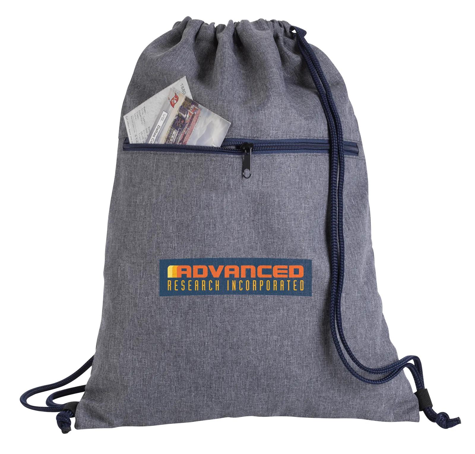 Drawstring Backpack Two-Tone 300D Polyester - 17.5 x 13.375 in - product view 10