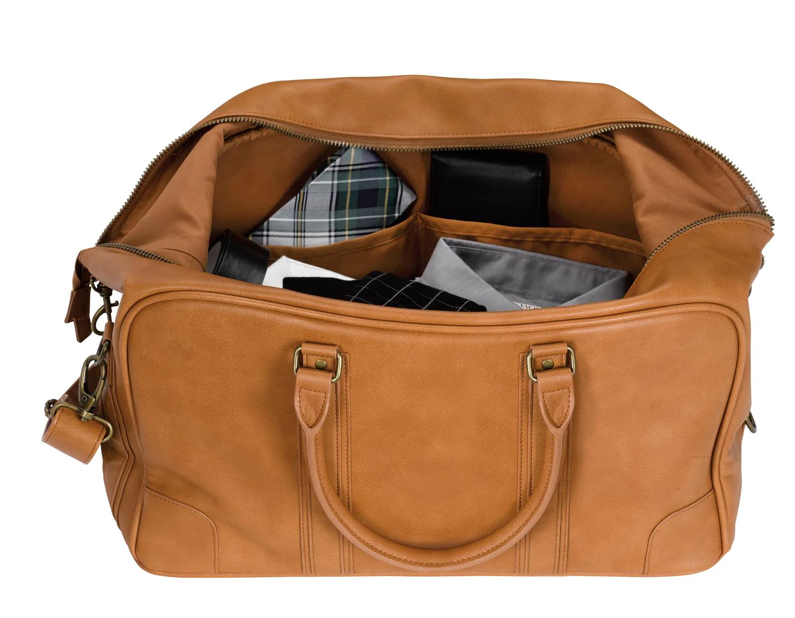 PU Duffel Bag Interior Organization Pockets - 9.625 x 17.375 in - product view 17