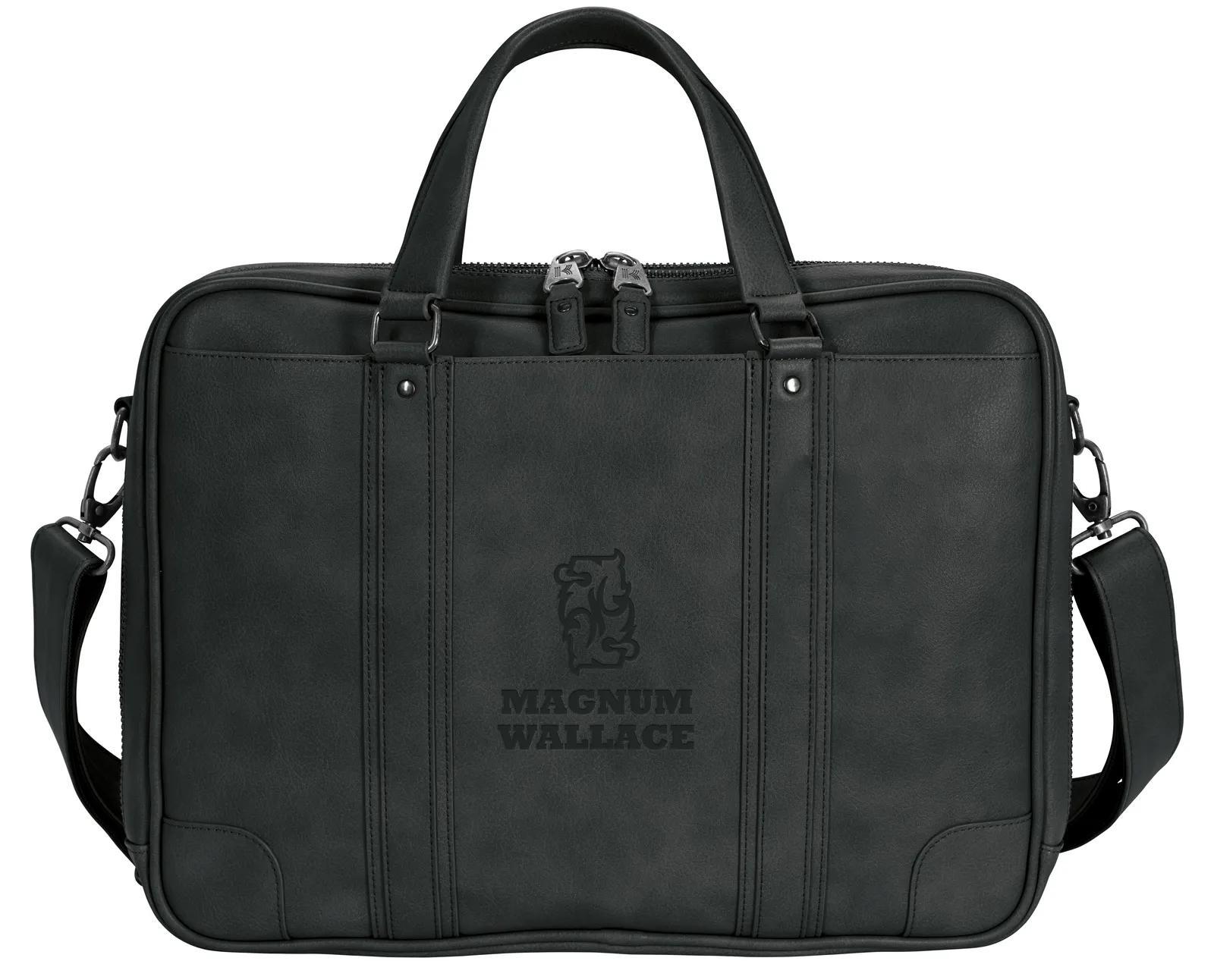 PU Briefcase Dual Compartment Laptop Sleeve - 11.75 x 16.125 in - product view 2