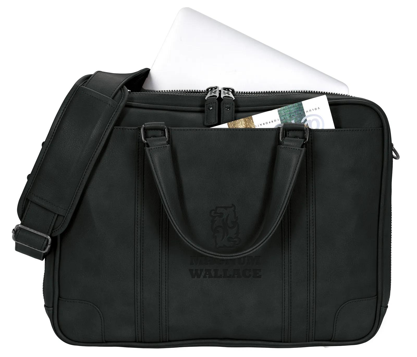 PU Briefcase Dual Compartment Laptop Sleeve - 11.75 x 16.125 in - product view 3