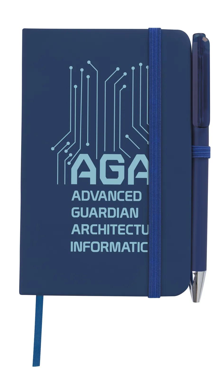 Mini Notebook with Pen Leatherette Cover - 5.5 x 3.5 in - product view 6