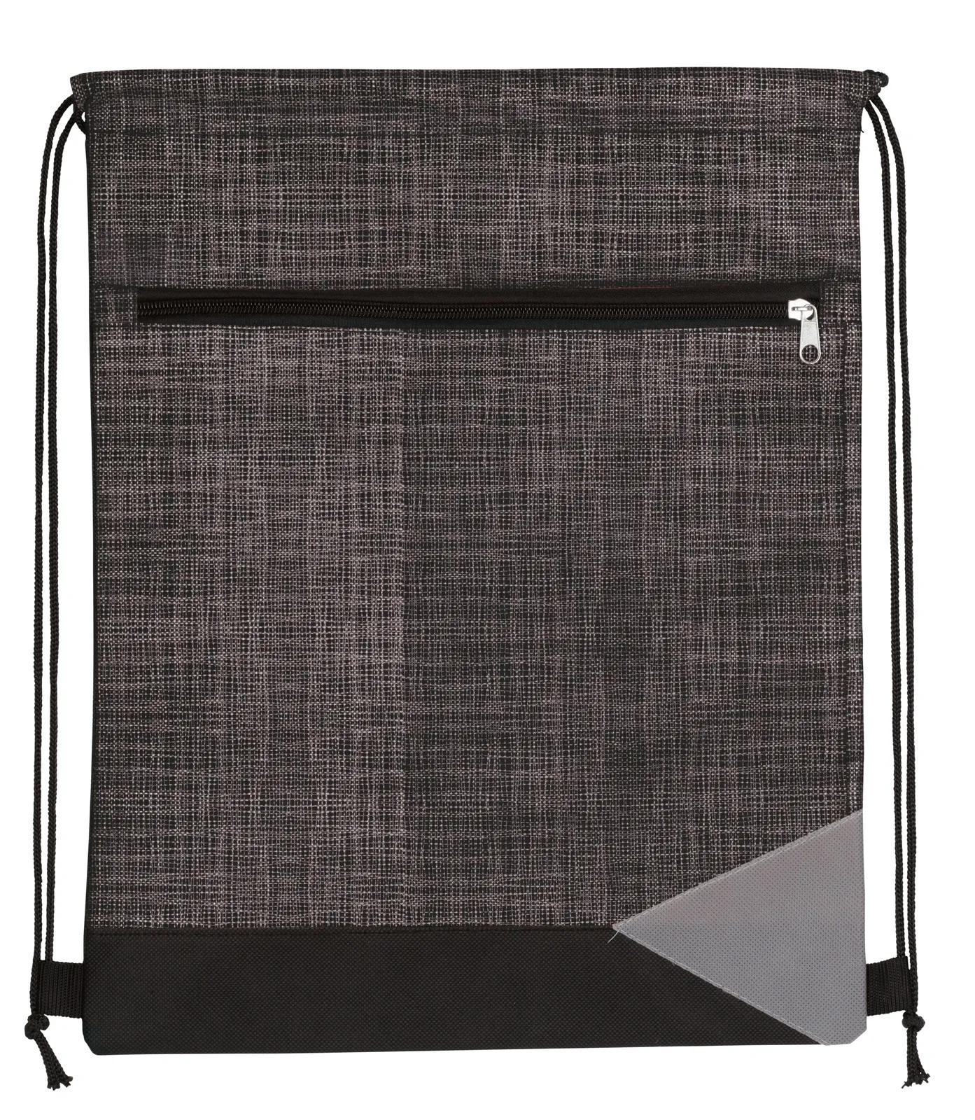 Drawstring Backpack Non-Woven Tread Pattern - 16.5 x 13 in - product view 5