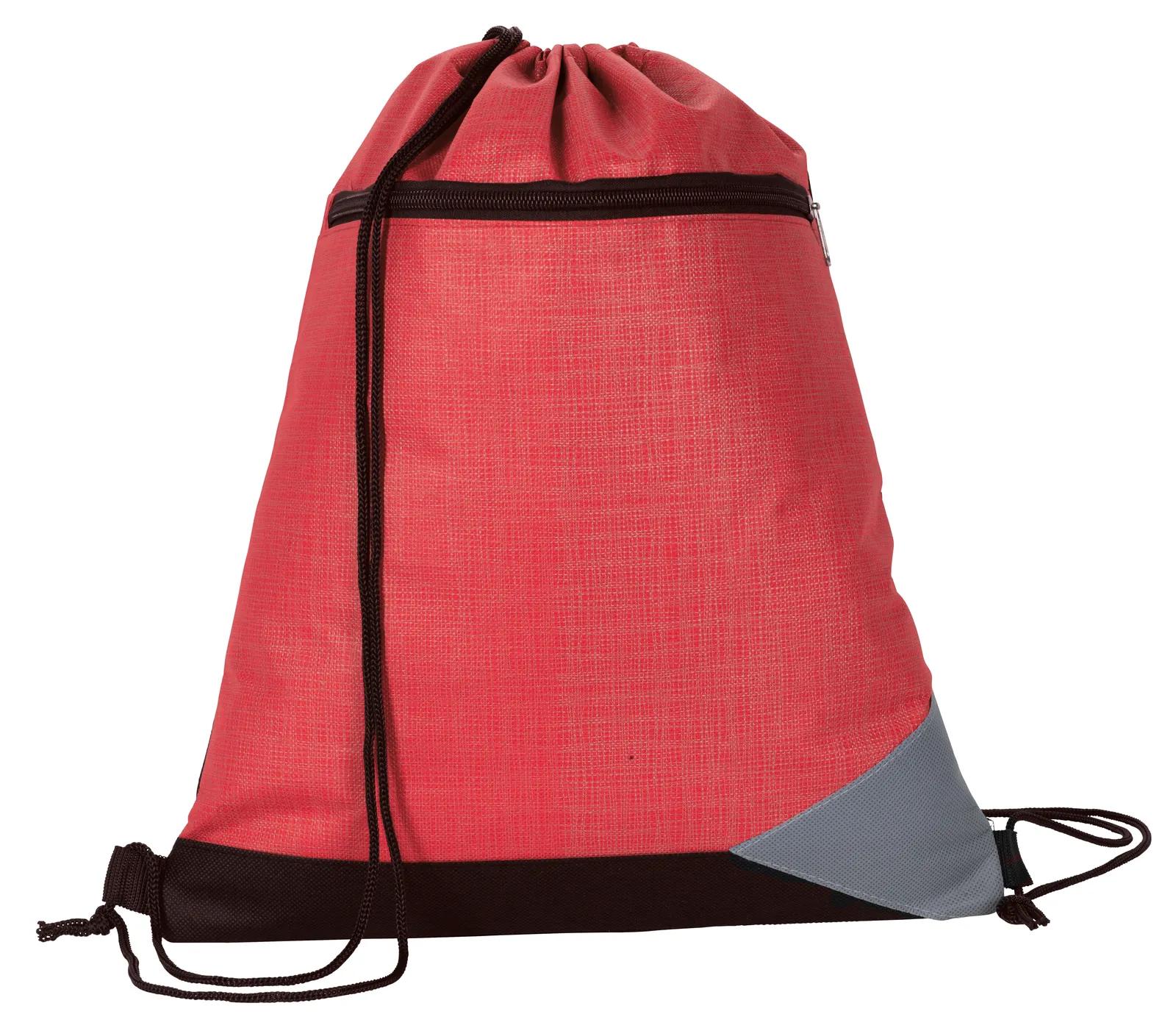 Drawstring Backpack Non-Woven Tread Pattern - 16.5 x 13 in - product view 6