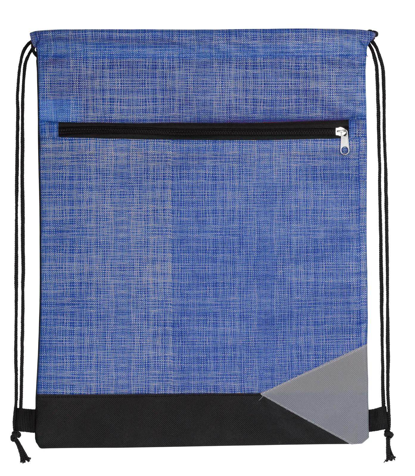 Drawstring Backpack Non-Woven Tread Pattern - 16.5 x 13 in - product view 8