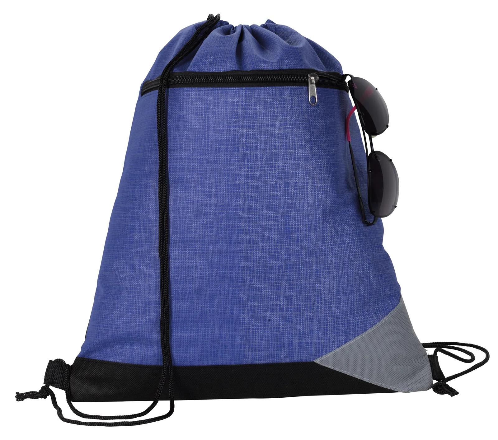 Drawstring Backpack Non-Woven Tread Pattern - 16.5 x 13 in - product view 9