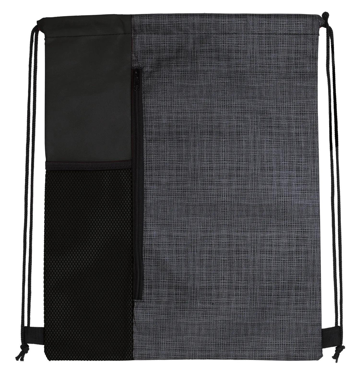 Vertical Drawstring Backpack with Mesh Pocket - 16.5 x 13 in - product view 5