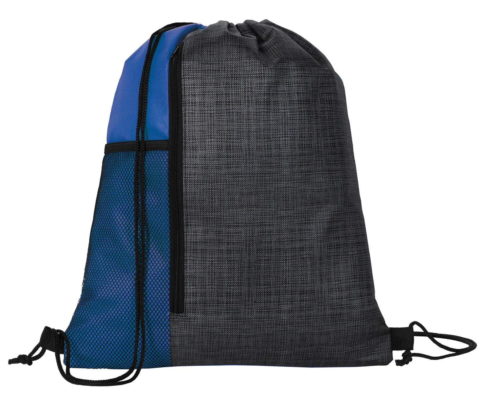 Vertical Drawstring Backpack with Mesh Pocket - 16.5 x 13 in - product view 15