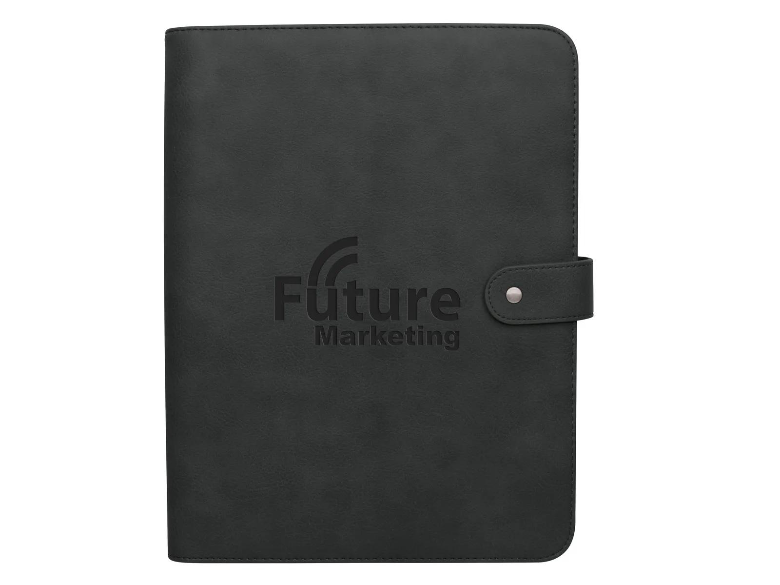 Zippered Padfolio Leatherette with Writing Pad - 13 x 10.6 in - product view 2