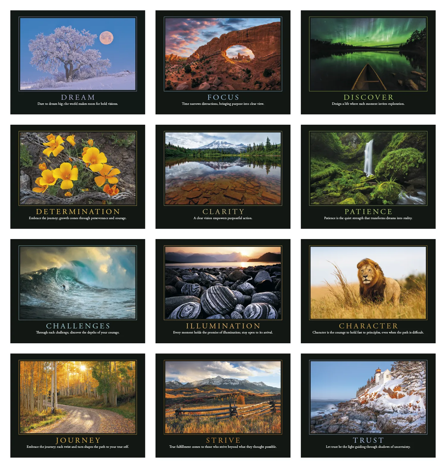 Motivational Wall Calendar FSC Paper UV Coated - 18.5 x 11 in - product view 30