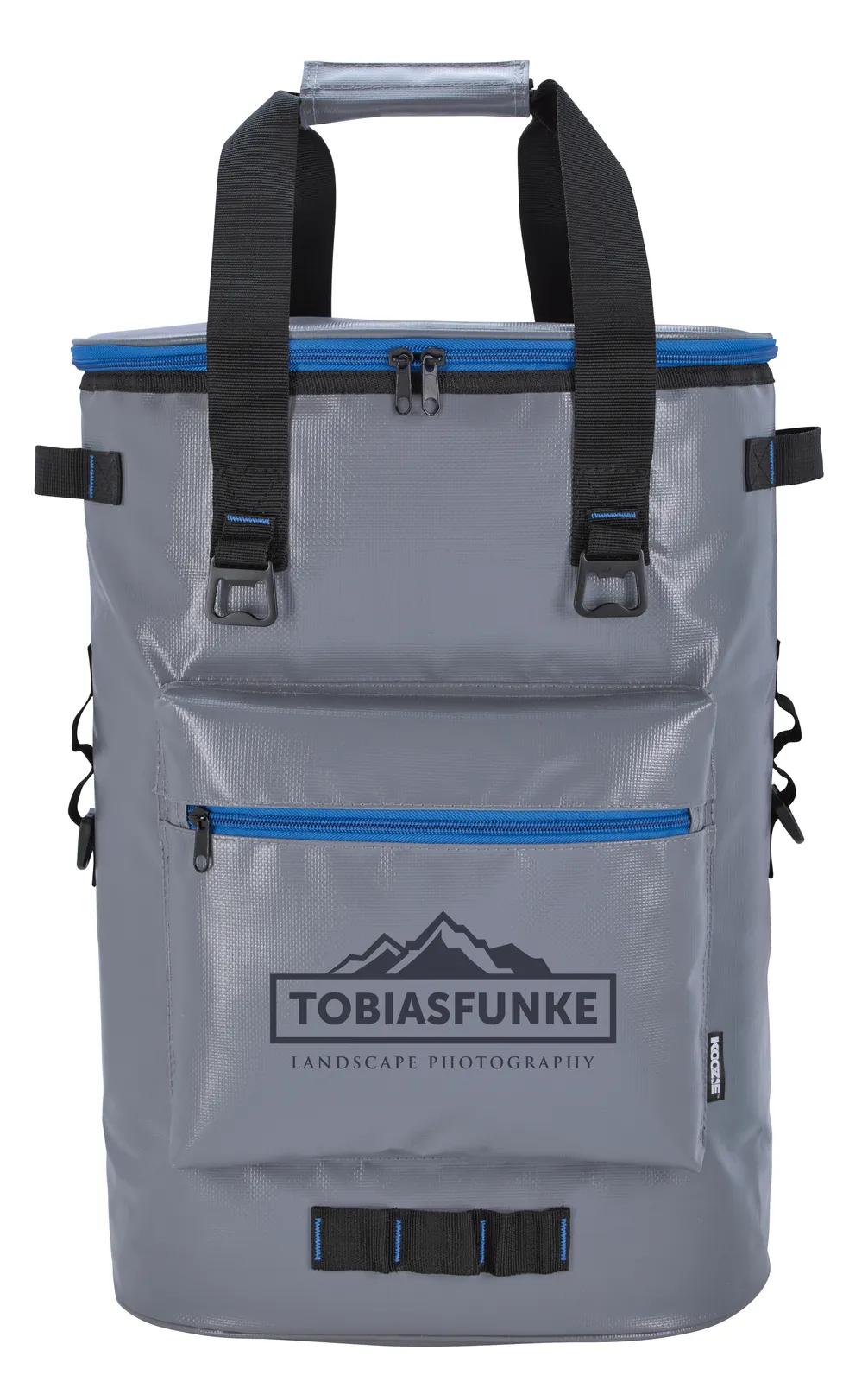 Tarpaulin Cooler Backpack 36-Can with Openers - 18.5 x 13.4 in - product view 2