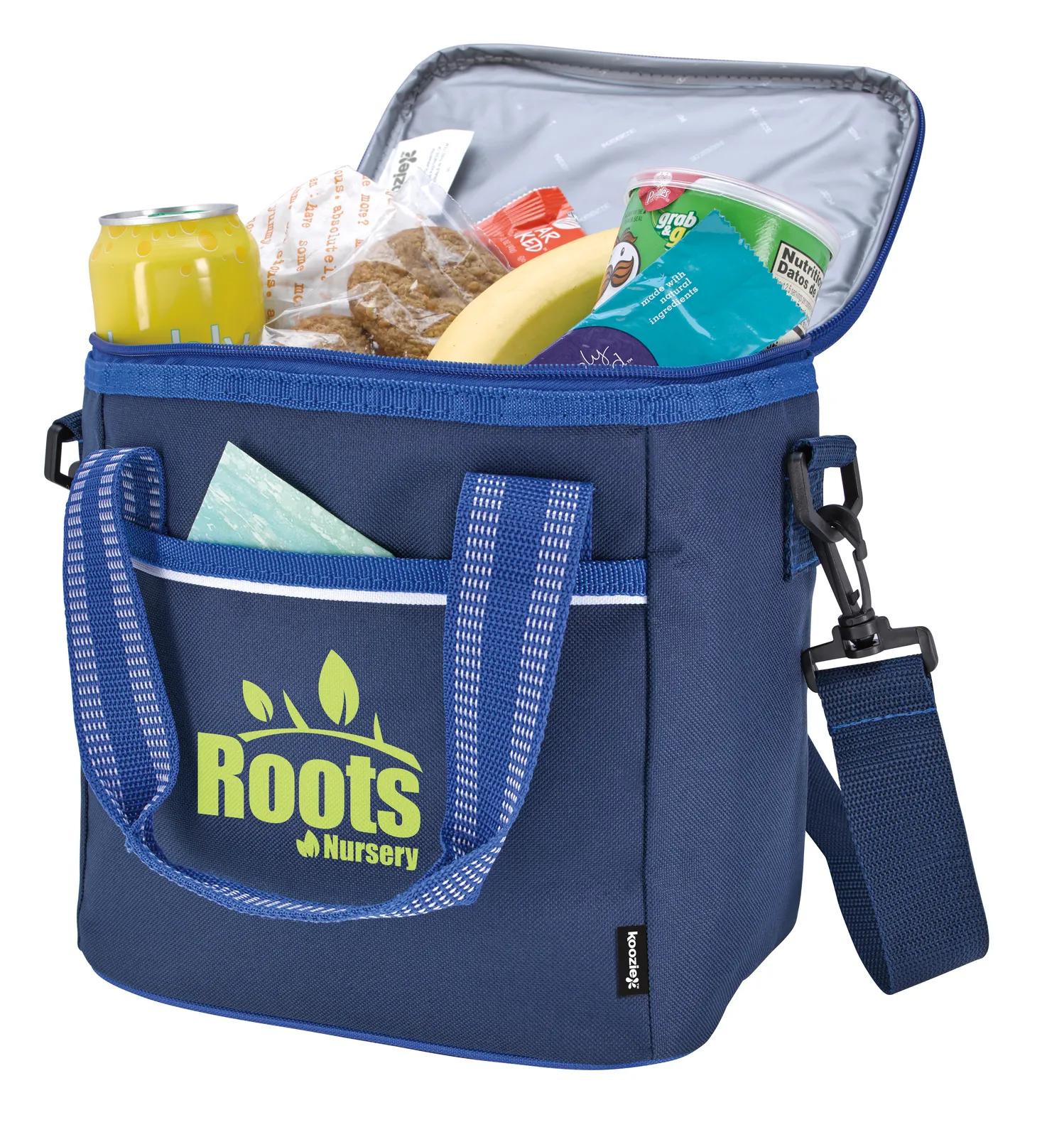 Accent Stitched Cooler with Shoulder Strap - 10 x 7.1 in - product view 9