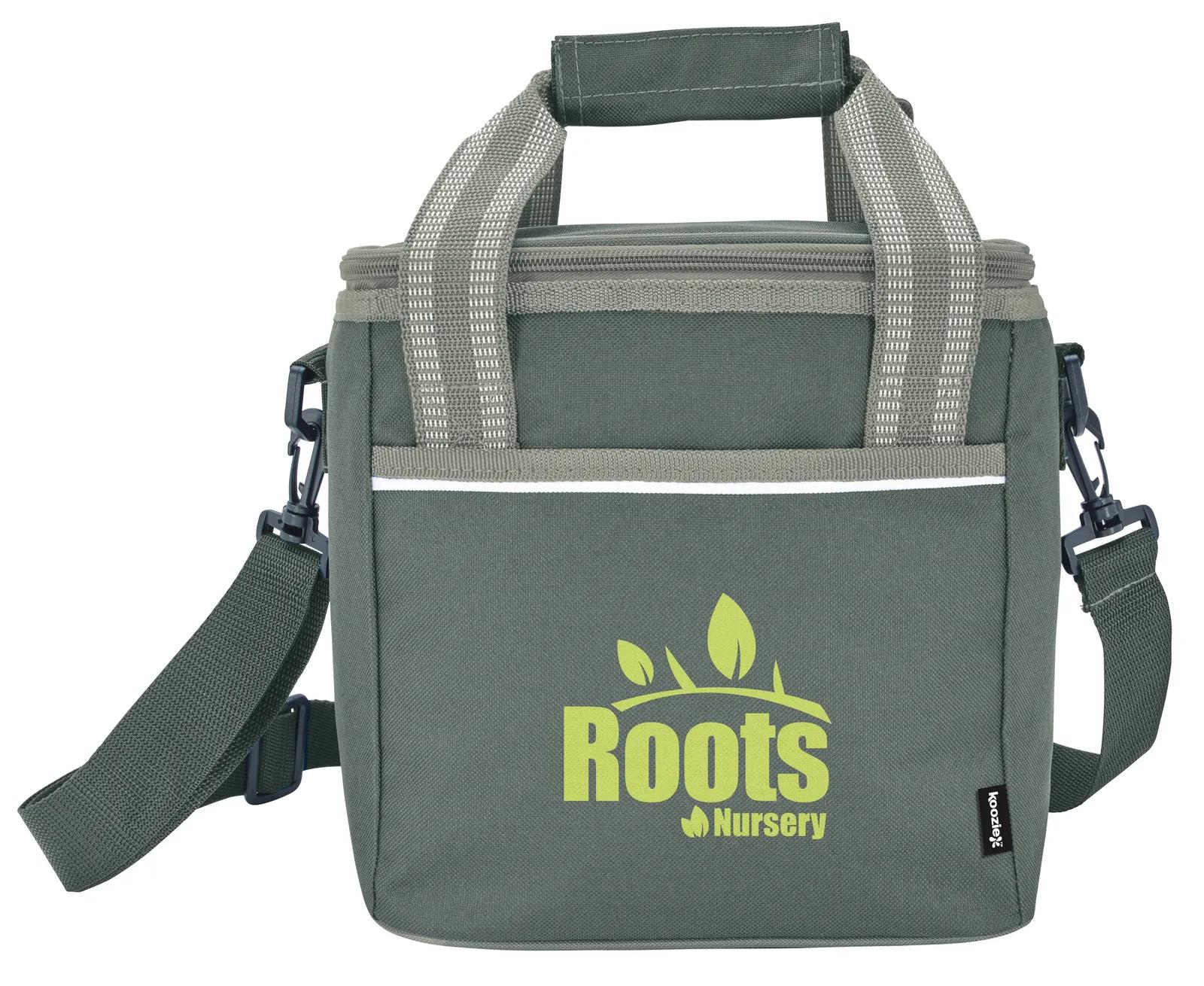 Accent Stitched Cooler with Shoulder Strap - 10 x 7.1 in - product view 10