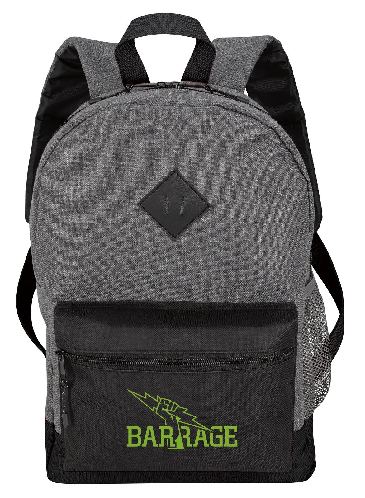 Two-Tone Computer Backpack PU Accent 600D - 15.8 x 10.6 in - product view 4