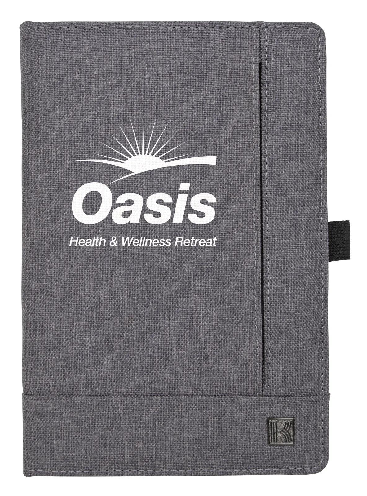 Two-Tone Journal 600D Polyester with Pocket - 8.5 x 5.8 in - product view 2