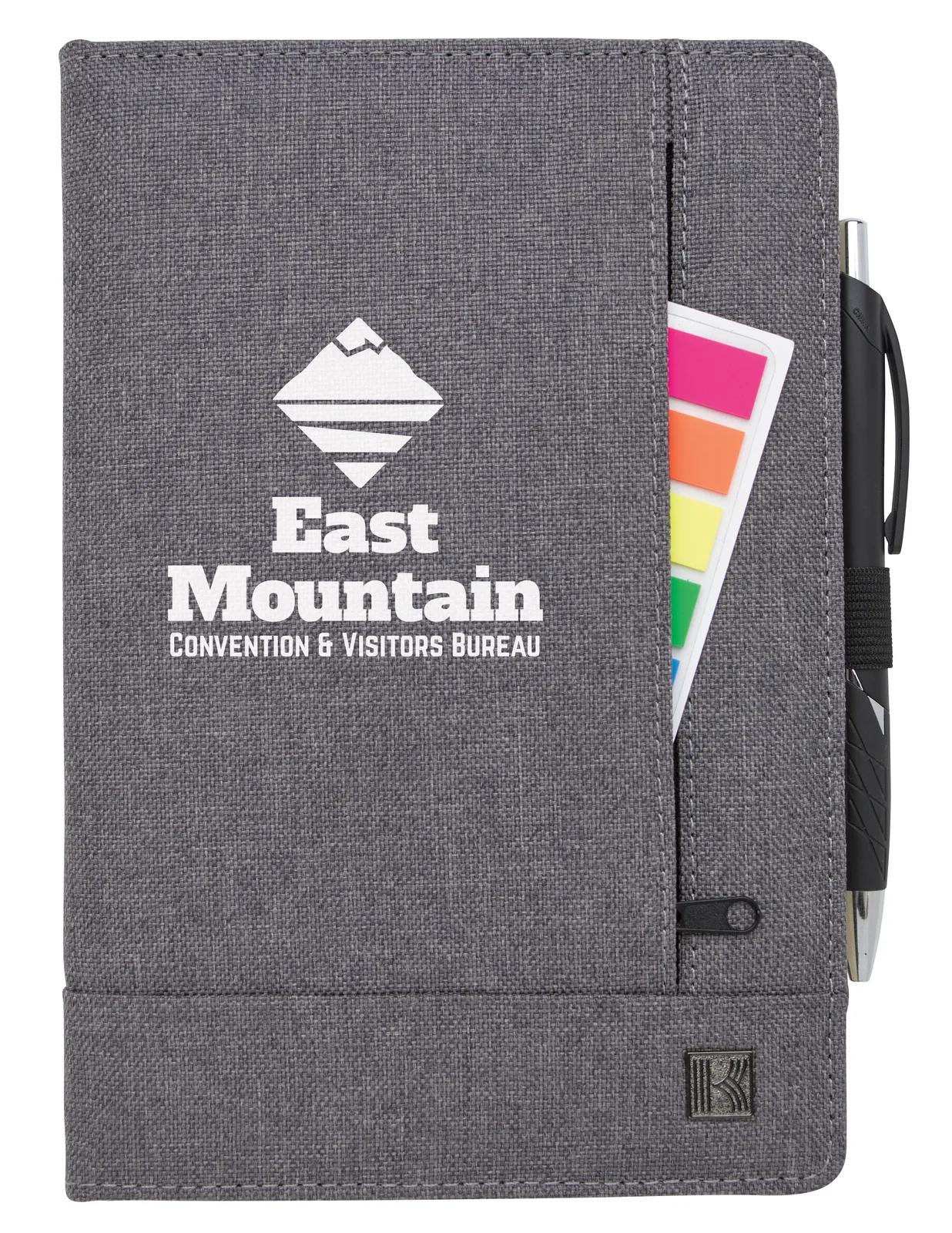 Two-Tone Journal 600D Polyester with Pocket - 8.5 x 5.8 in - product view 4