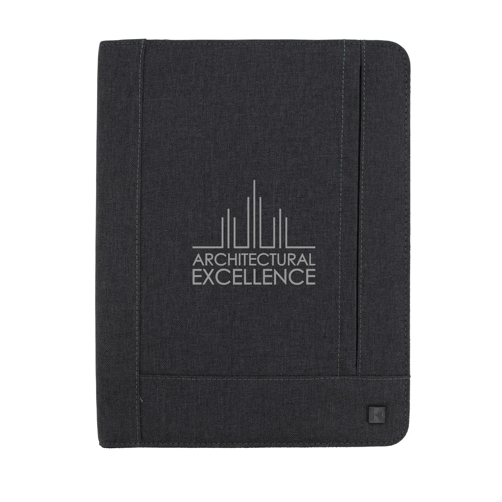 Two-Tone Padfolio 600D Polyester with Writing Pad - 12.8 x 10 in - product view 4
