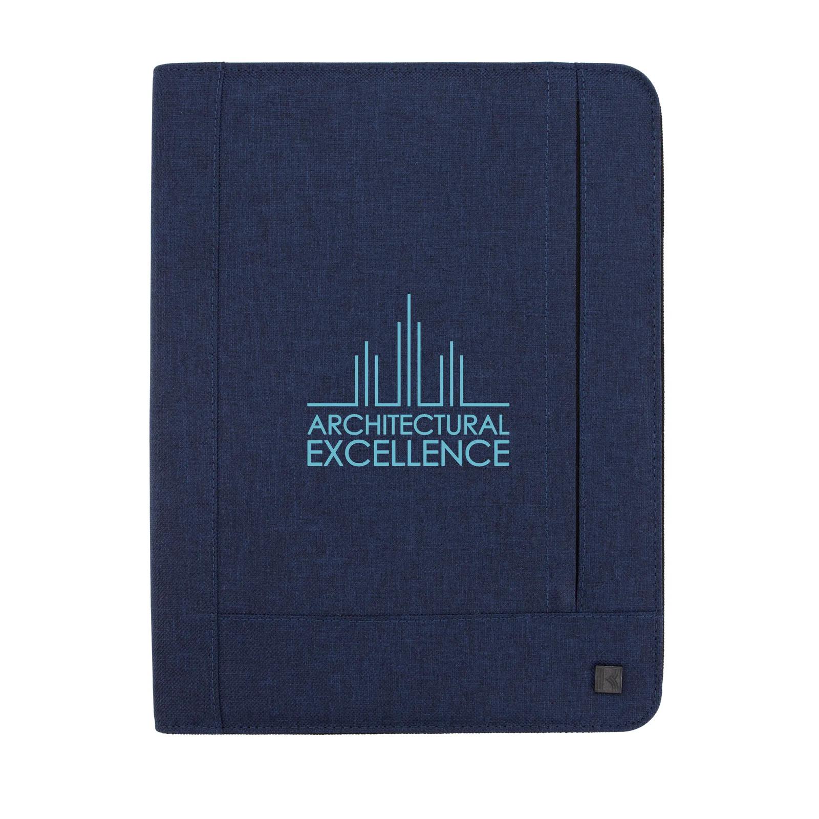 Two-Tone Padfolio 600D Polyester with Writing Pad - 12.8 x 10 in - product view 5