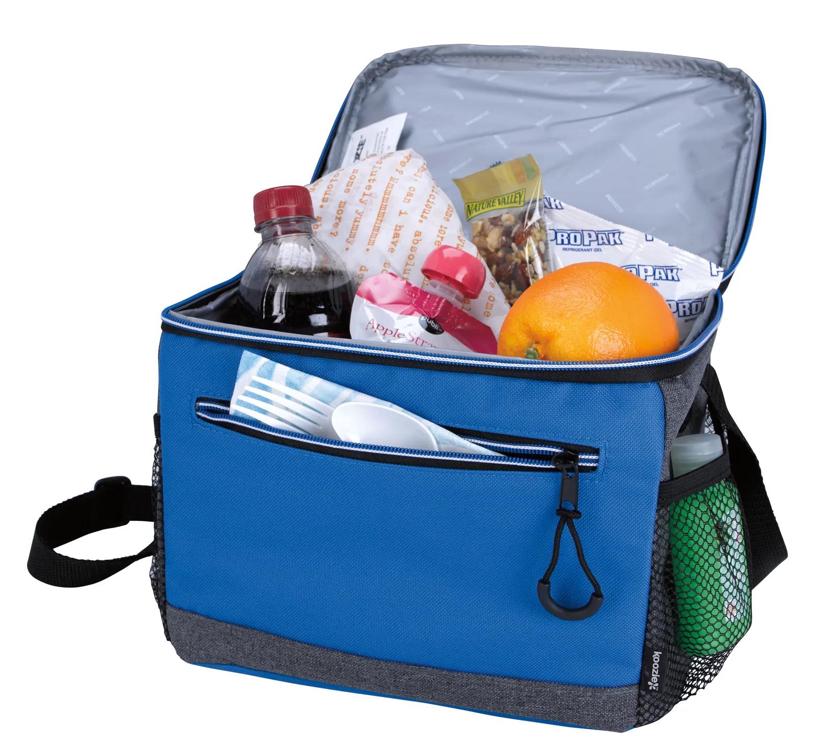 Two-Tone Lunch Cooler PEVA Lined 600D - 8 x 10 x 7 in - product view 6