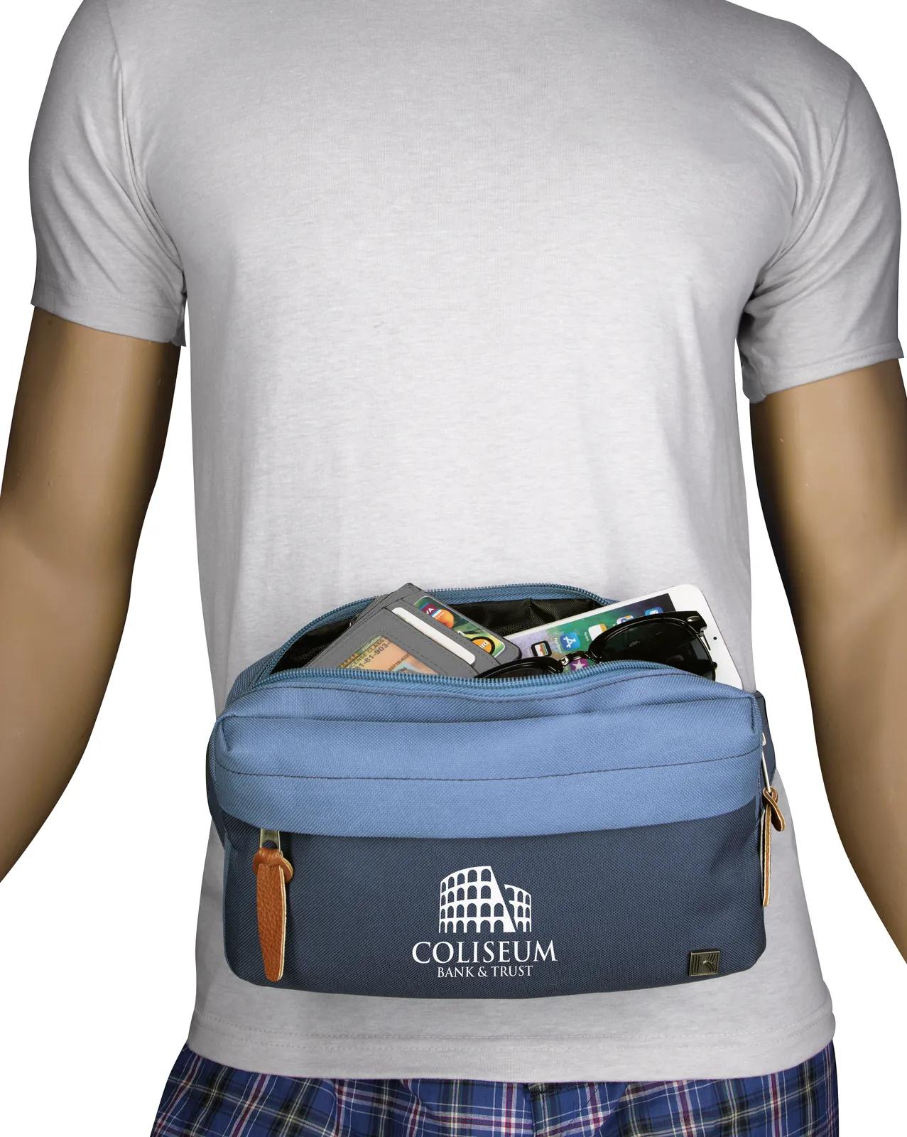 Fanny Pack PU Accents Premium Buckle 600D - 10.875 x 5.5 in - product view 4