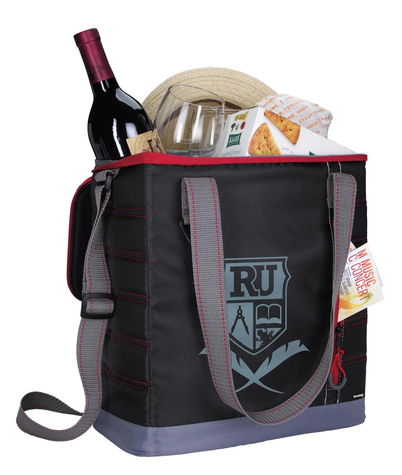 Quilted Cooler Tote PEVA Lined 420D - 13.25 x 11.625 in - product view 4