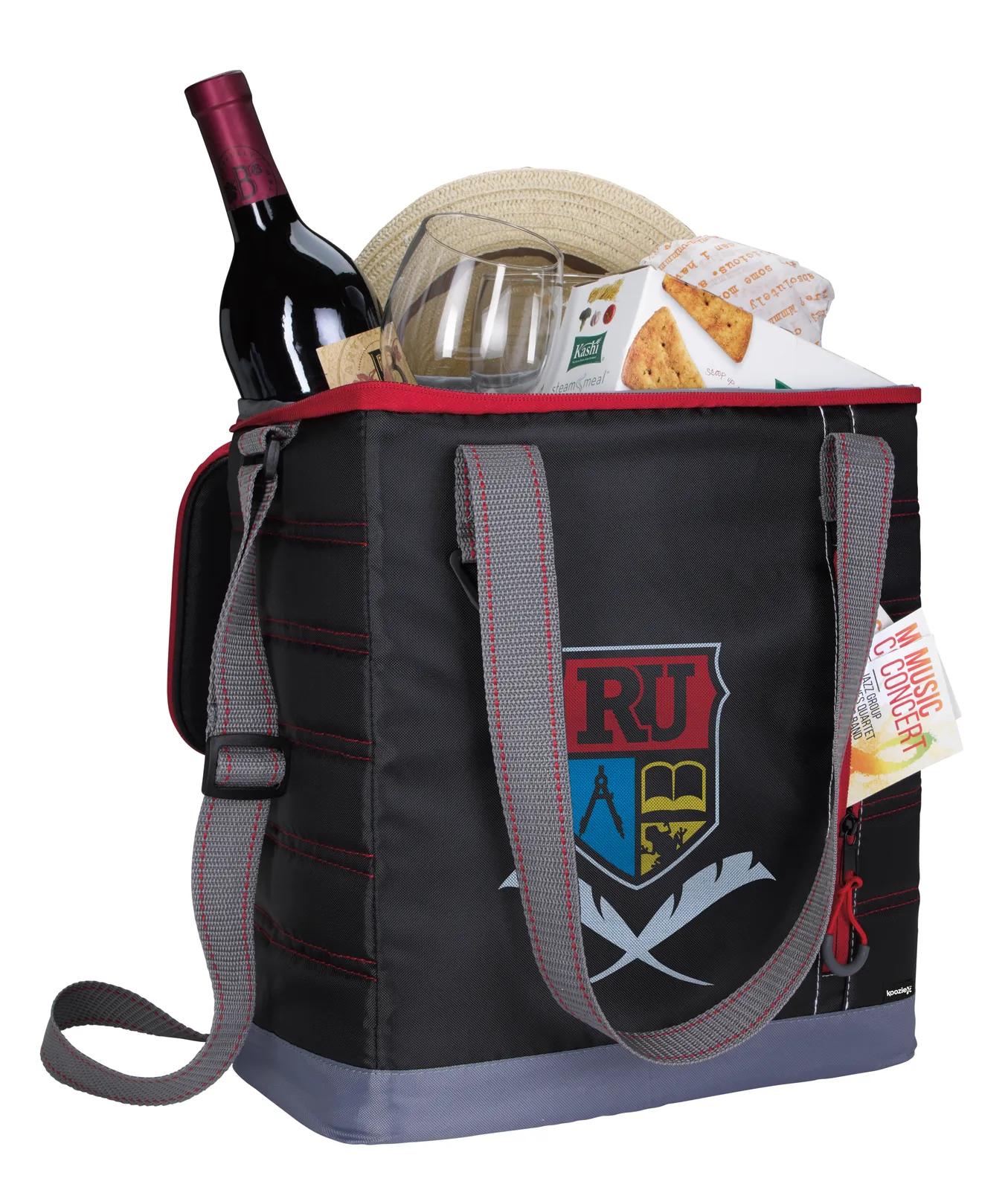 Quilted Cooler Tote PEVA Lined 420D - 13.25 x 11.625 in - product view 5