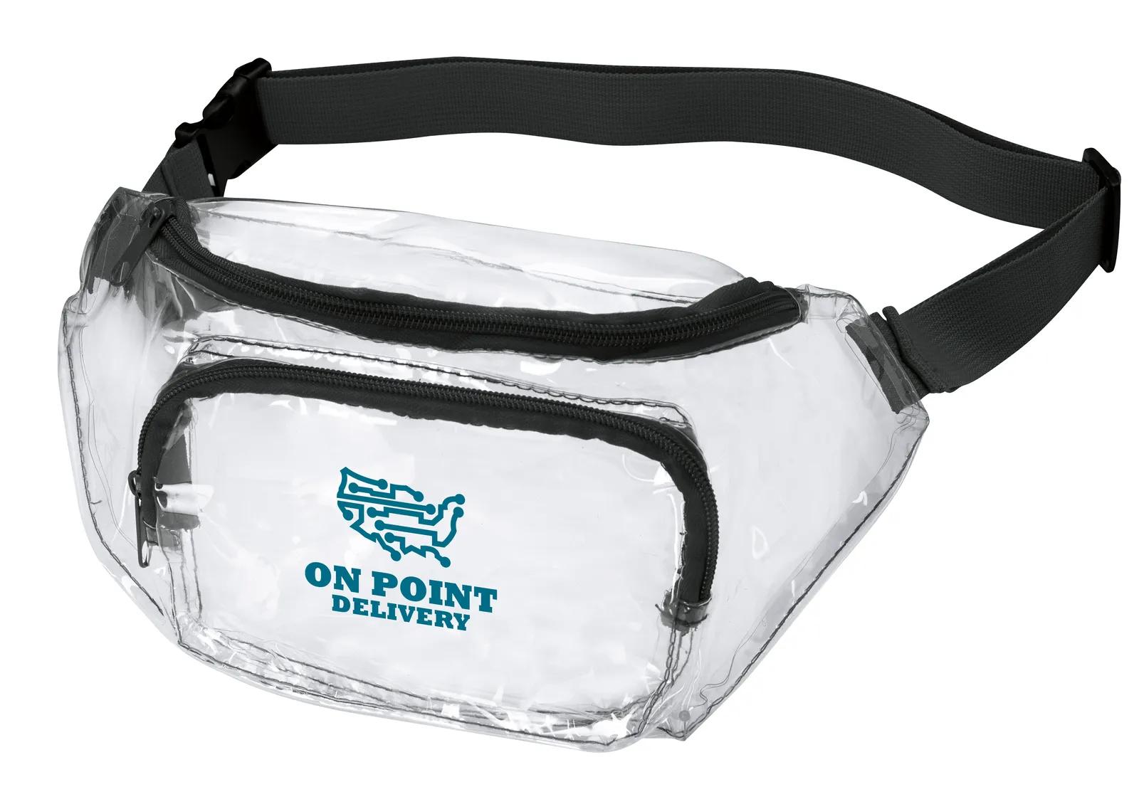 Clear Fanny Pack NFL Compliant PVC - 12.625 x 5.875 in - product view 2