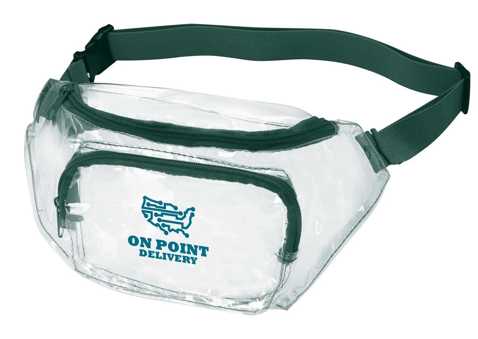 Clear Fanny Pack NFL Compliant PVC - 12.625 x 5.875 in - product view 3