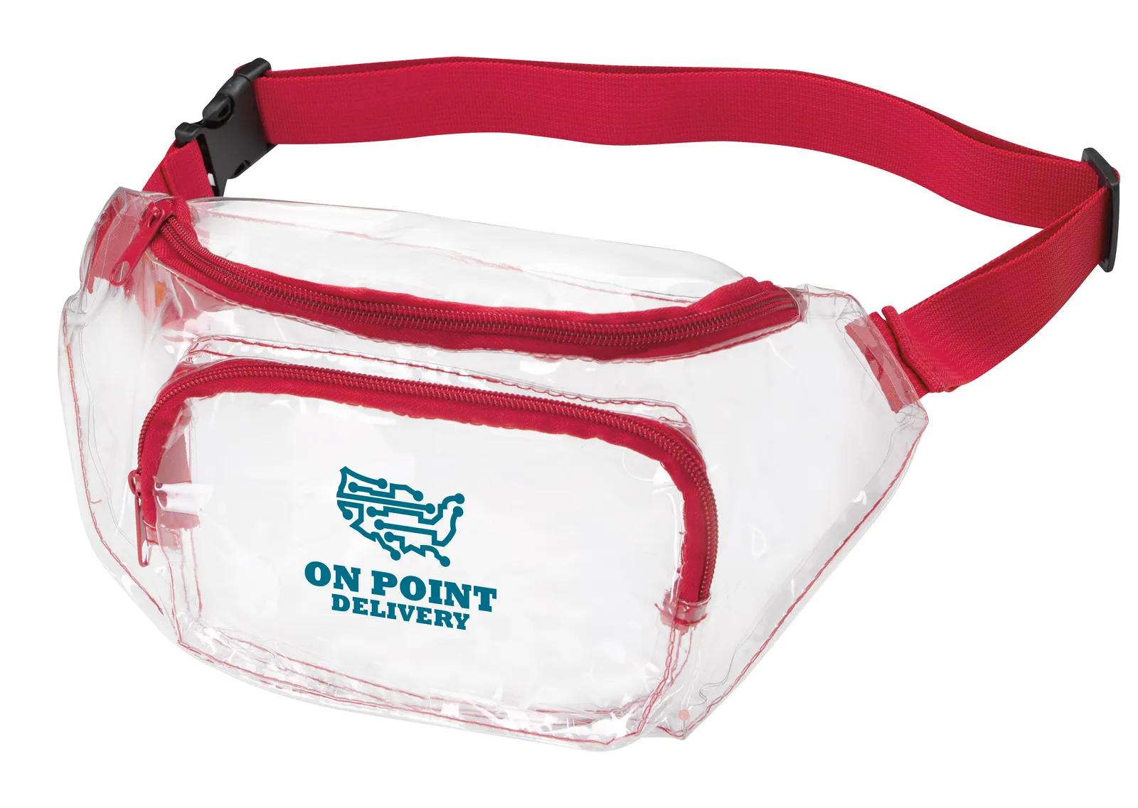 Clear Fanny Pack NFL Compliant PVC - 12.625 x 5.875 in - product view 6