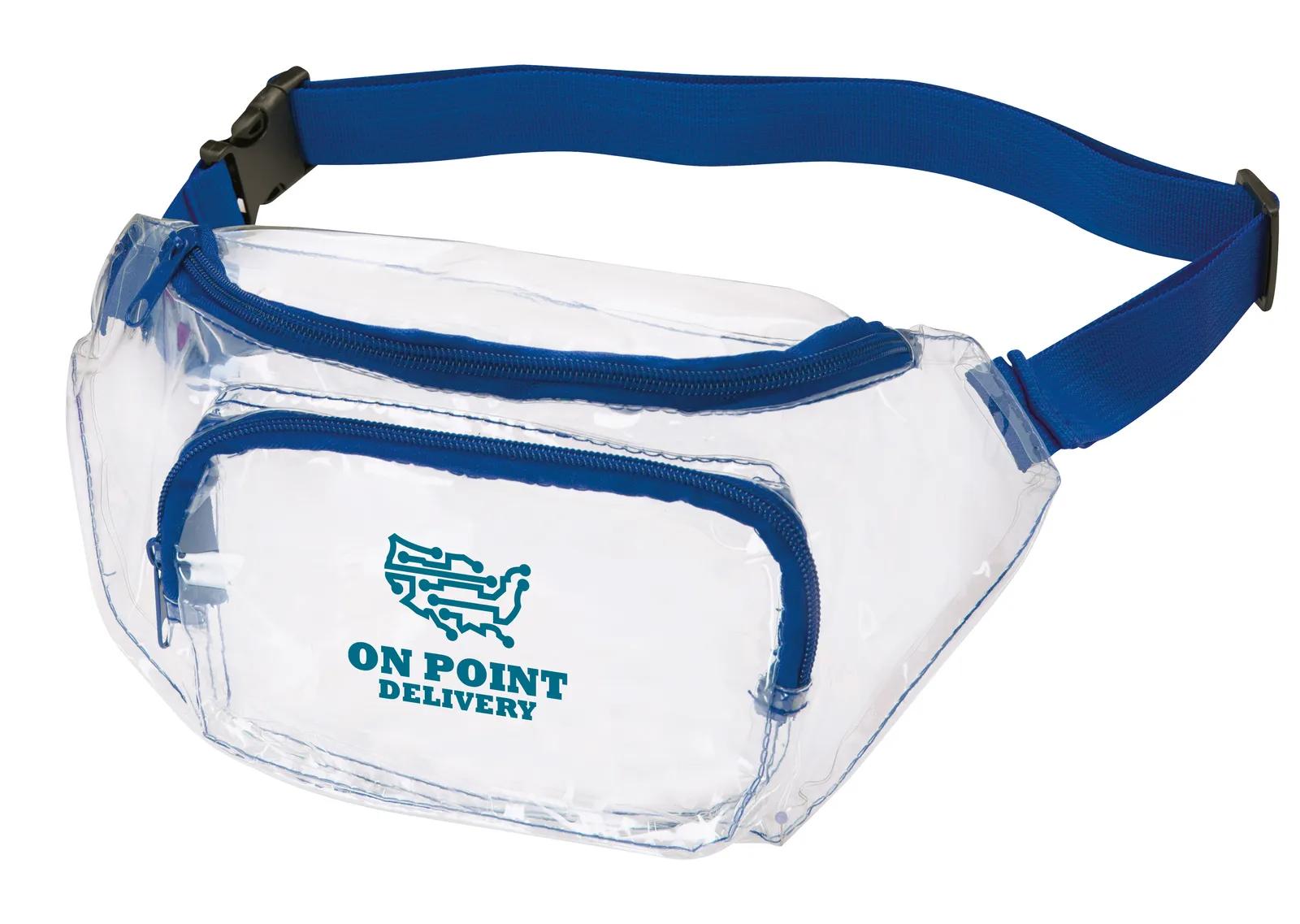 Clear Fanny Pack NFL Compliant PVC - 12.625 x 5.875 in - product view 8