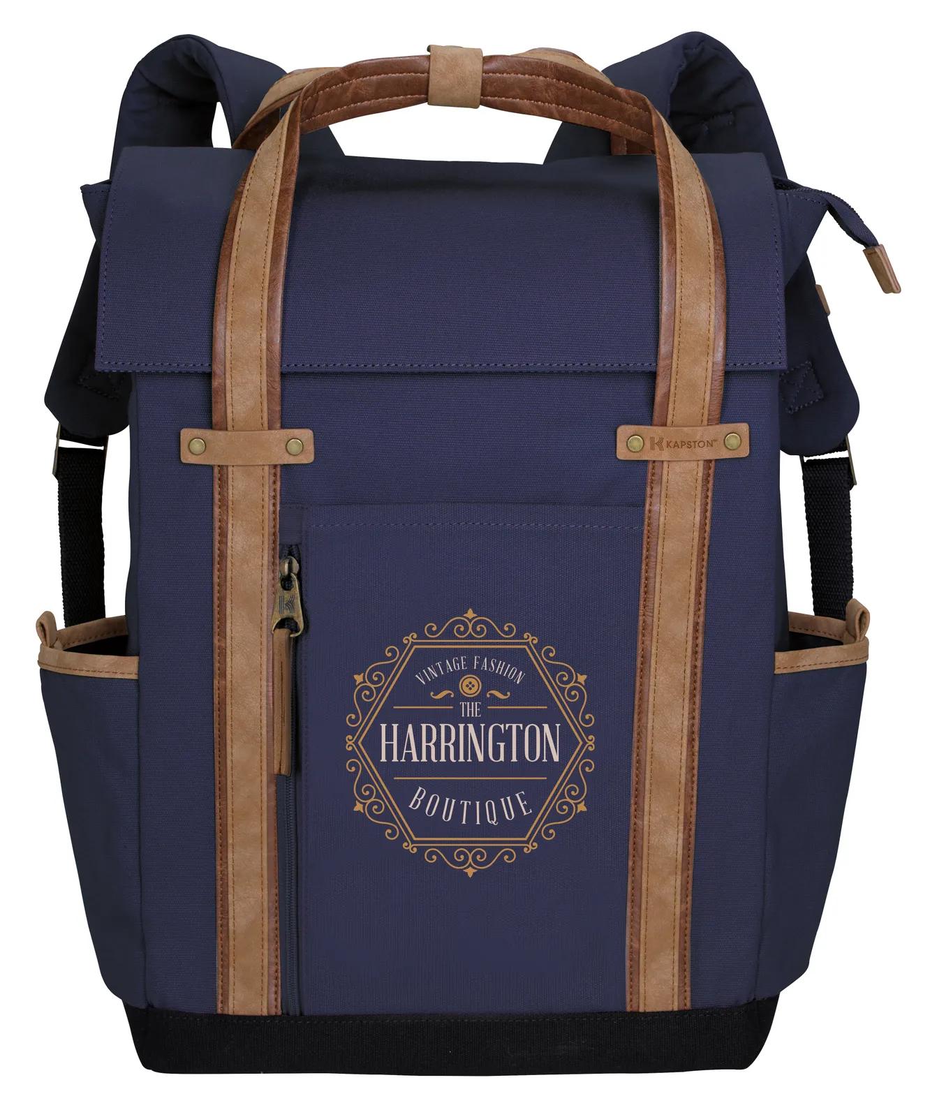 Cotton Canvas Backpack Padded Laptop 16 oz - 16.5 x 12 in - product view 5
