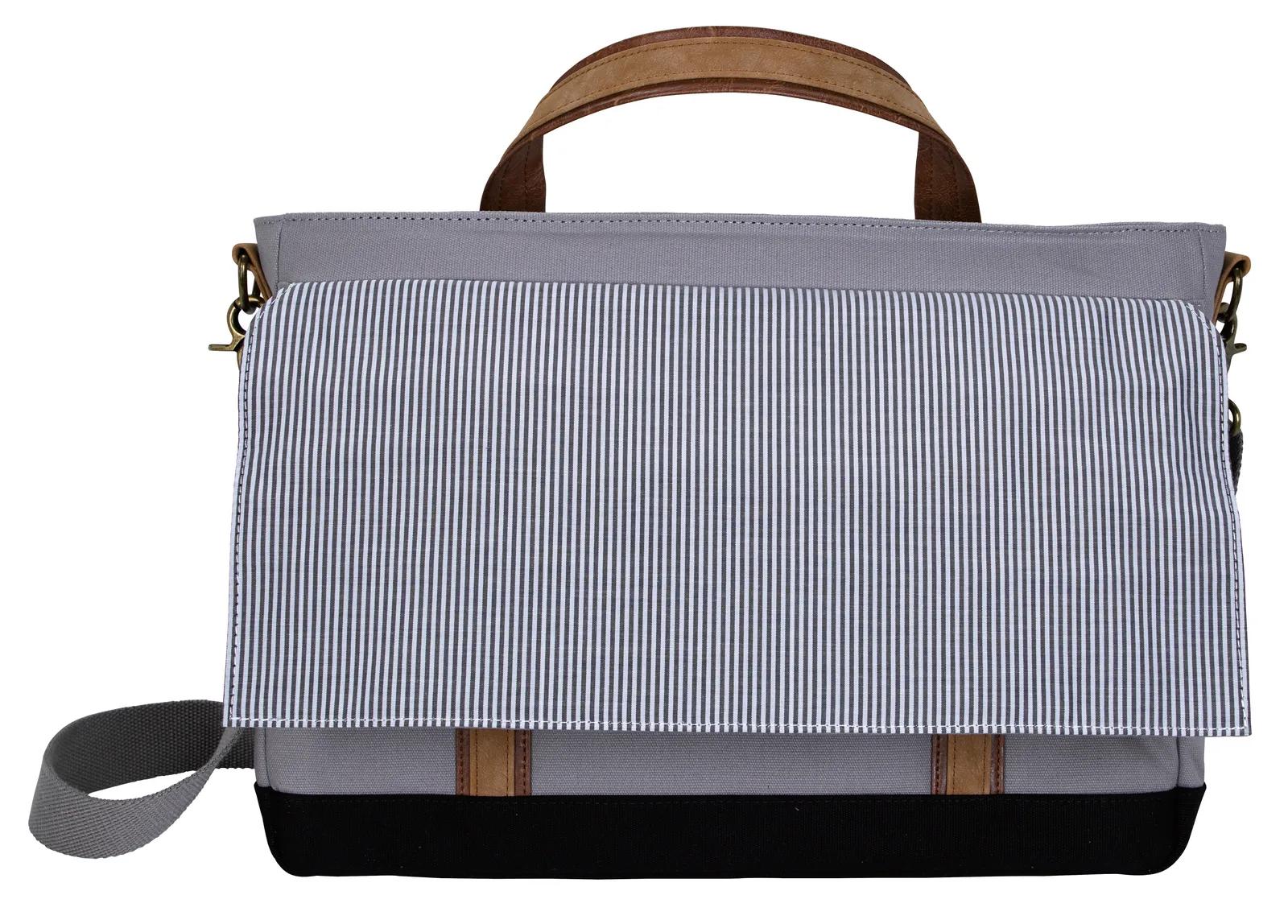 Cotton Canvas Messenger Padded Laptop 16 oz - 15.875 x 11.25 in - product view 3